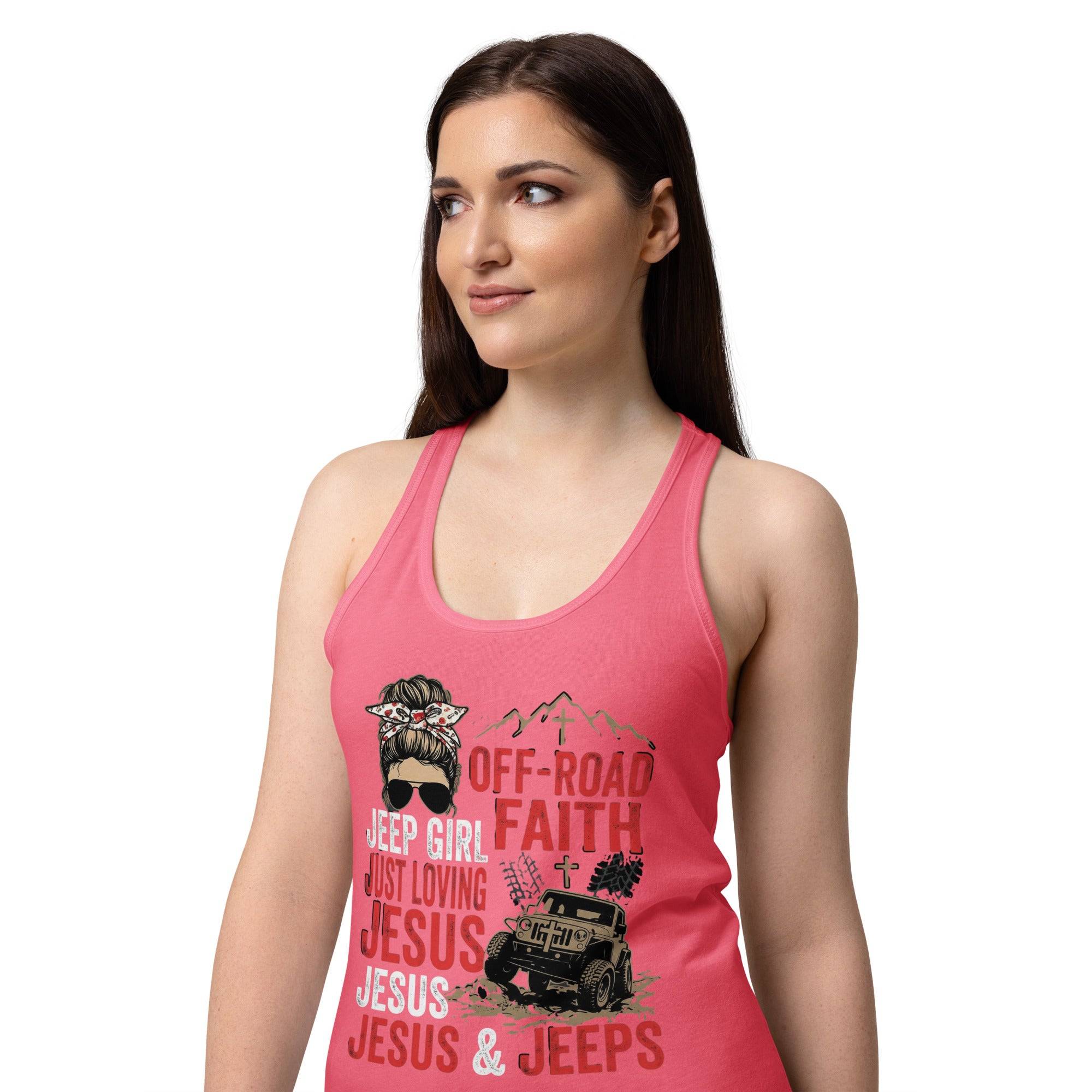 Women's Fitted Faith Racerback Tank | Seedandsoulful Soft Cotton Blend - Seedandsoulful