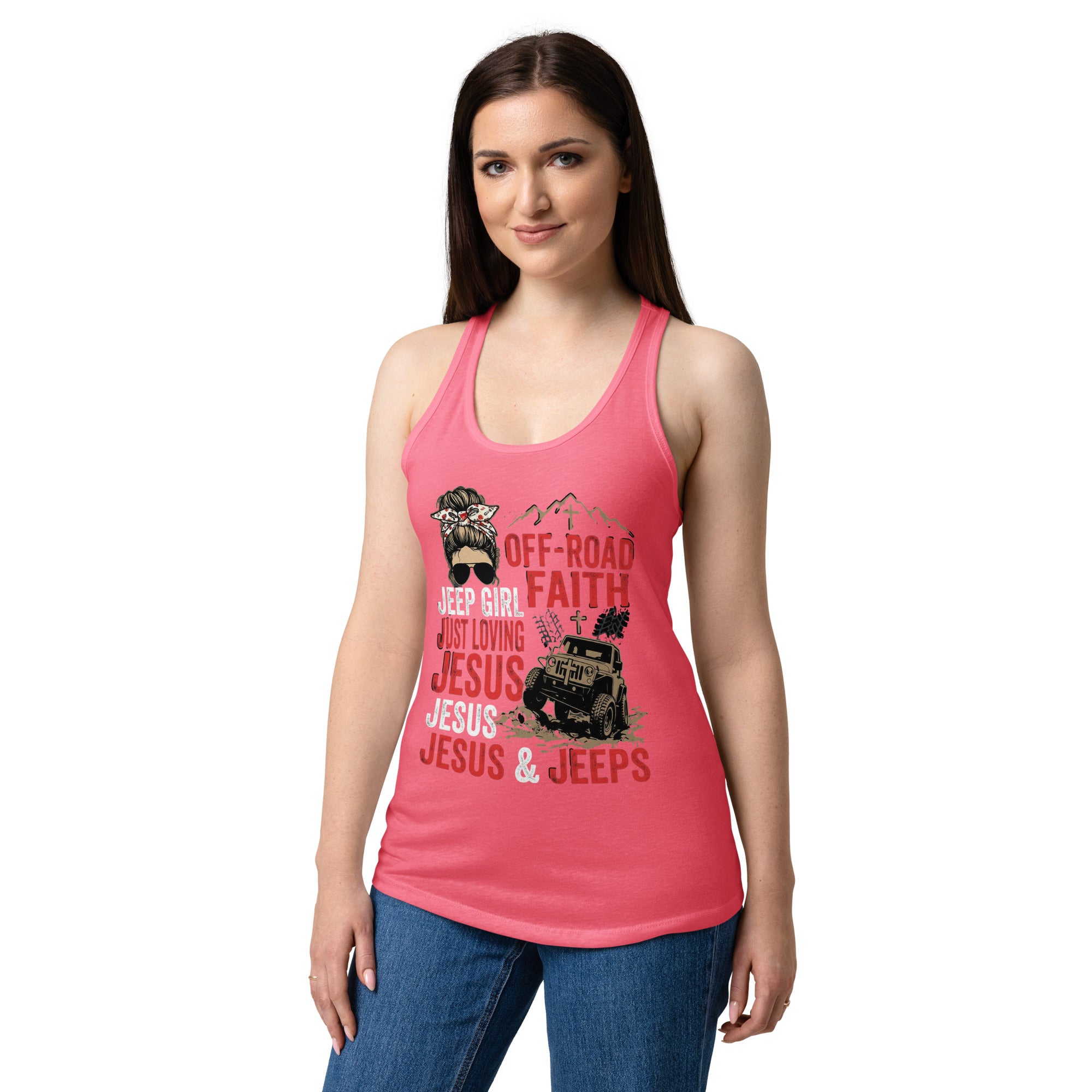 Women's Fitted Faith Racerback Tank | Seedandsoulful Soft Cotton Blend - Seedandsoulful