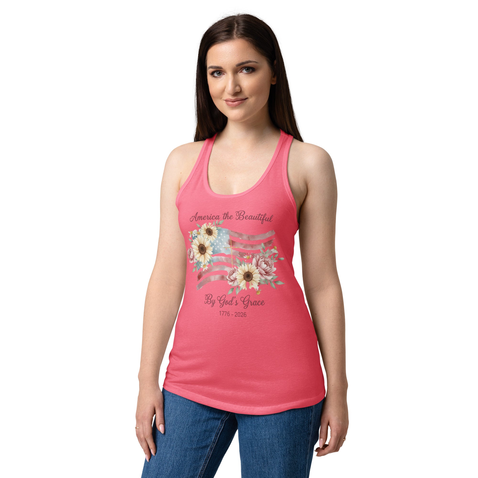 Women’s fitted racerback tank top - Seedandsoulful
