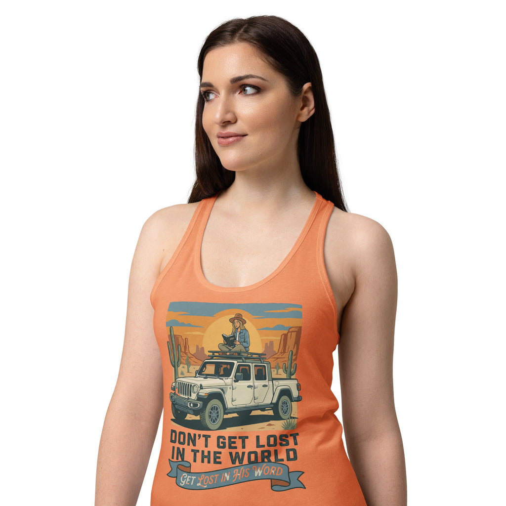 Women's Fitted Faith Racerback Tank | Seedandsoulful Cotton Blend Top - Seedandsoulful