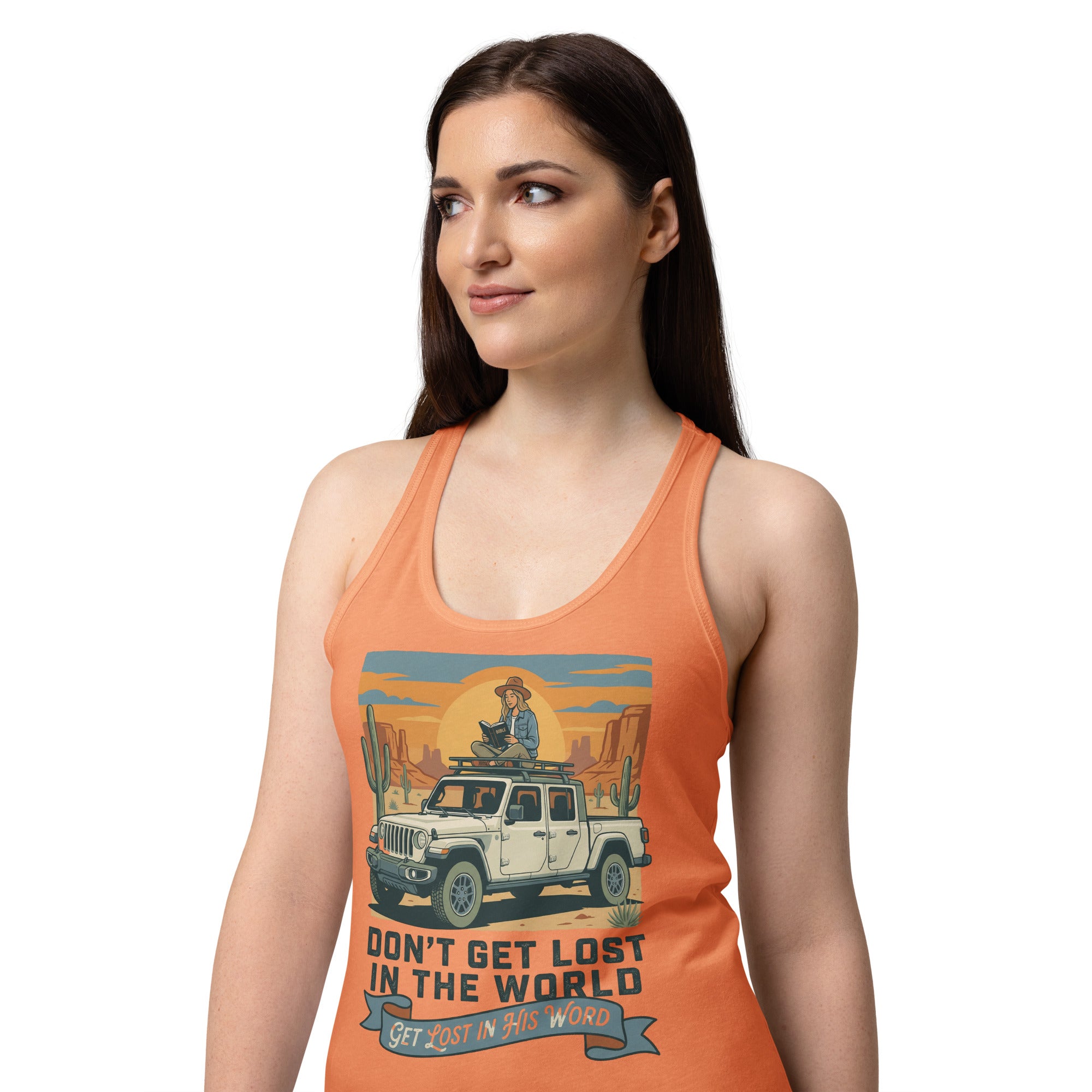 Women's Fitted Faith Racerback Tank | Seedandsoulful Cotton Blend Top - Seedandsoulful