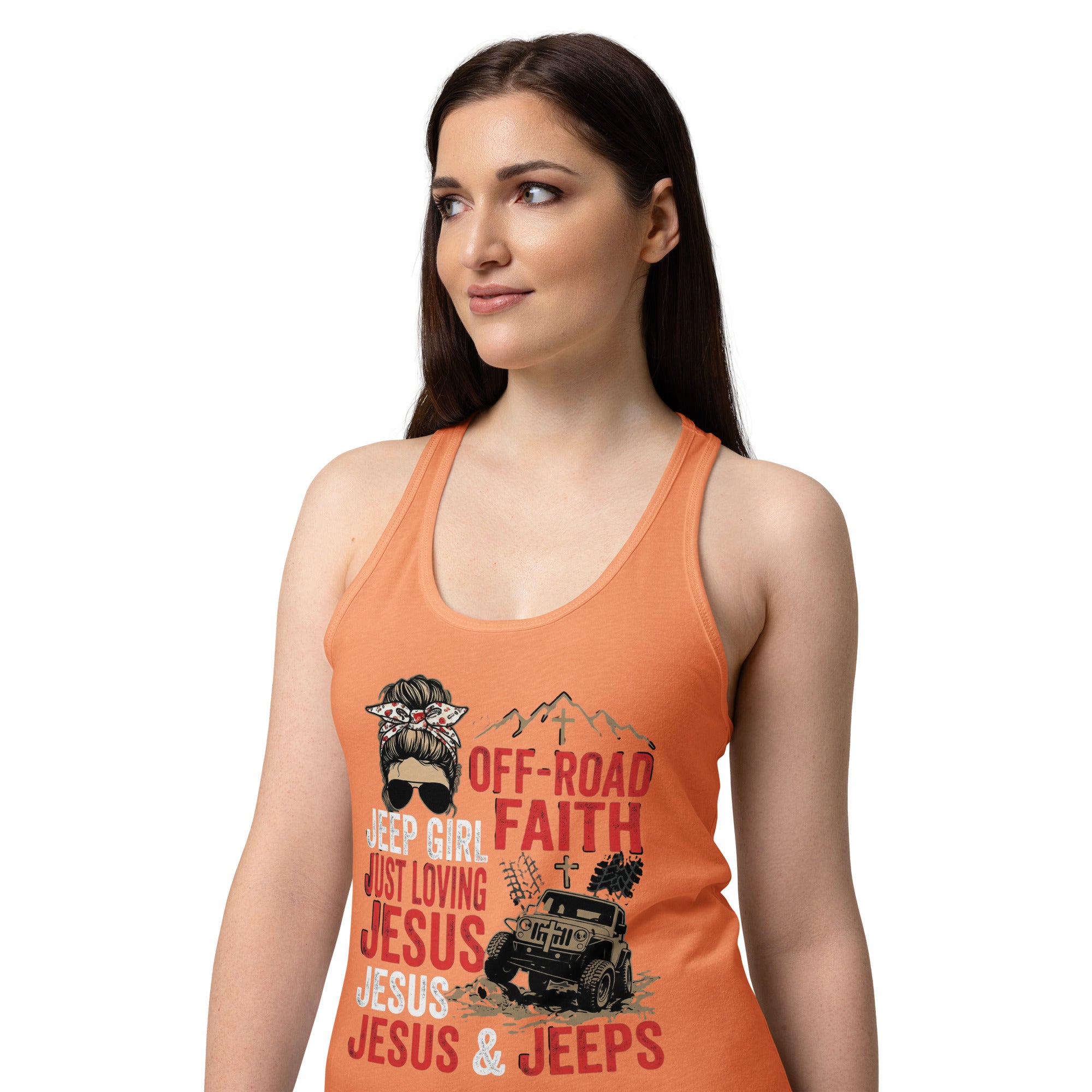 Women's Fitted Faith Racerback Tank | Seedandsoulful Soft Cotton Blend - Seedandsoulful