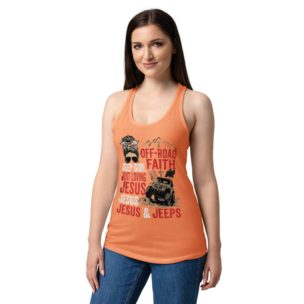 Women's Fitted Faith Racerback Tank | Seedandsoulful Soft Cotton Blend - Seedandsoulful