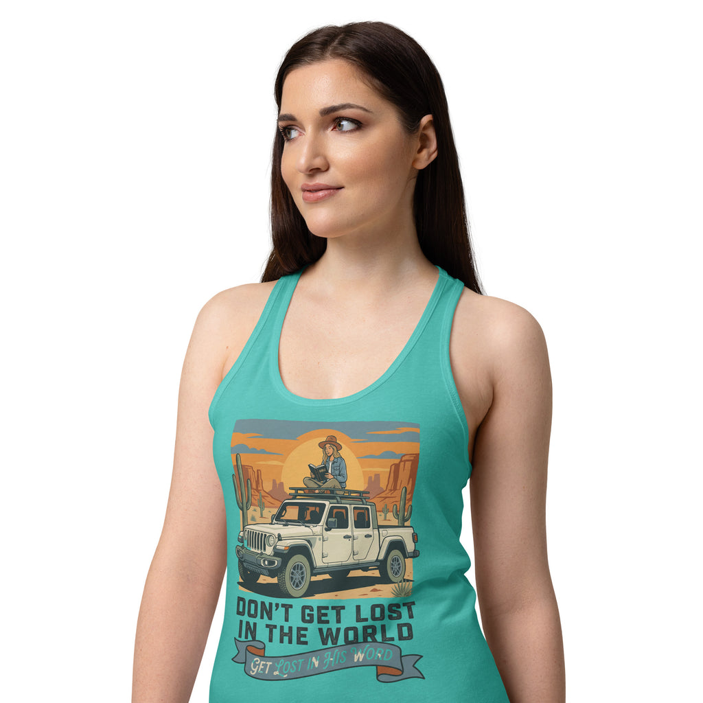 Women's Fitted Faith Racerback Tank | Seedandsoulful Cotton Blend Top - Seedandsoulful