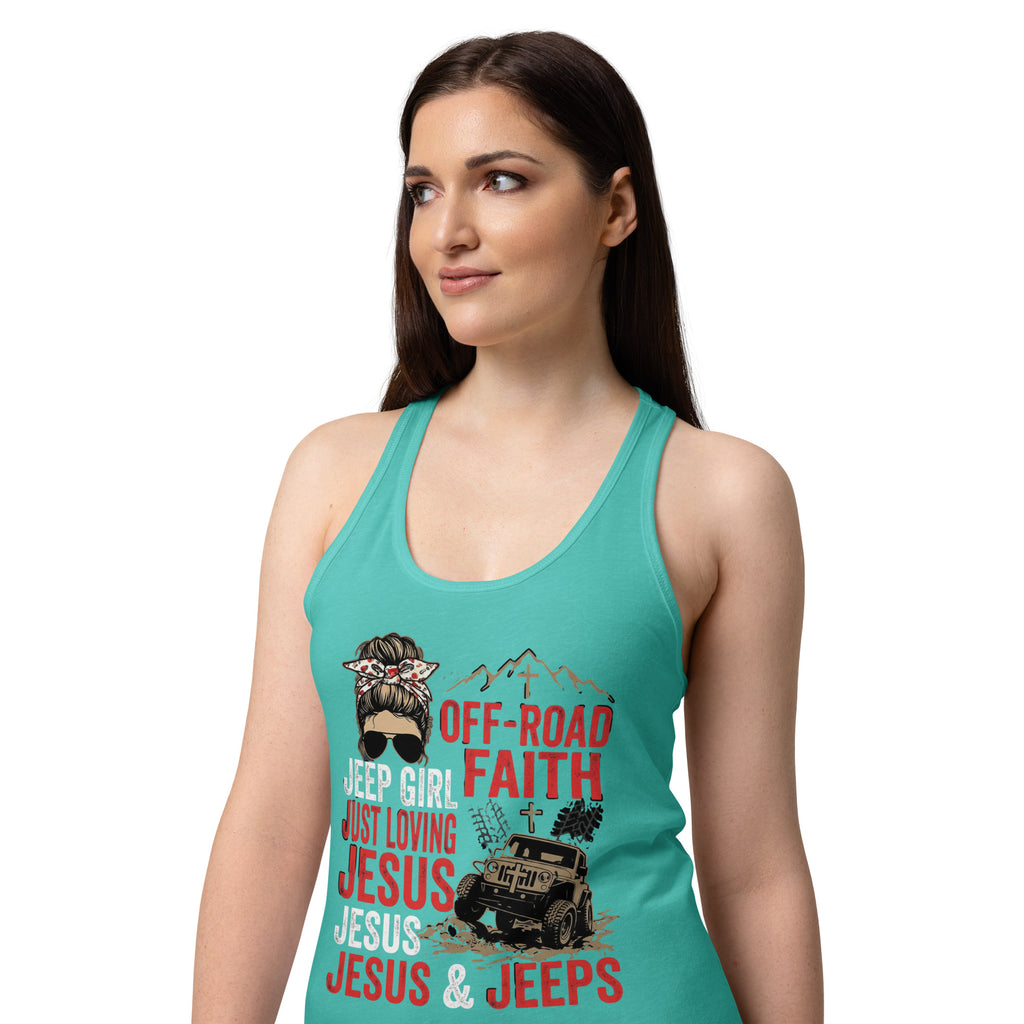 Women's Fitted Faith Racerback Tank | Seedandsoulful Soft Cotton Blend - Seedandsoulful
