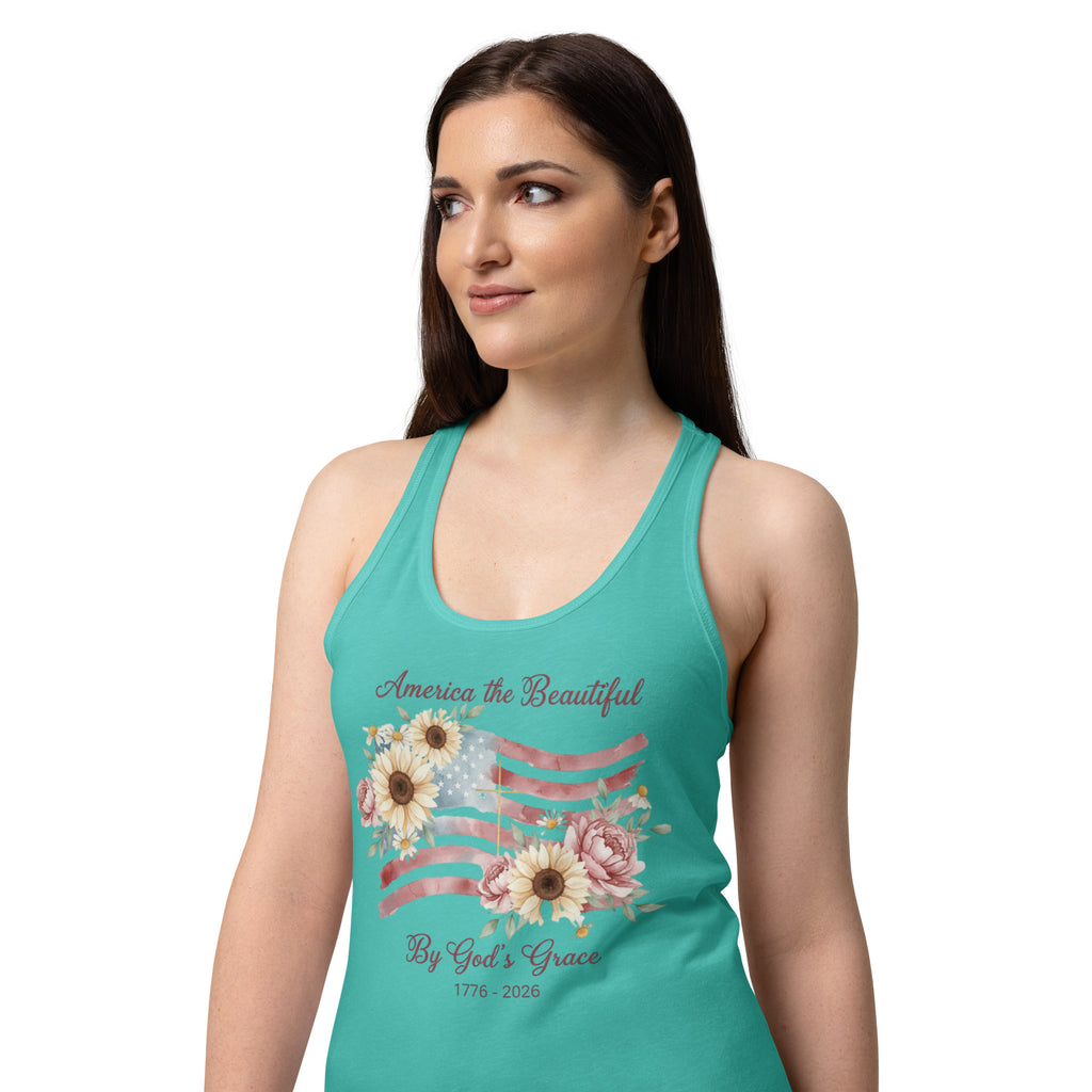 Women’s fitted racerback tank top - Seedandsoulful