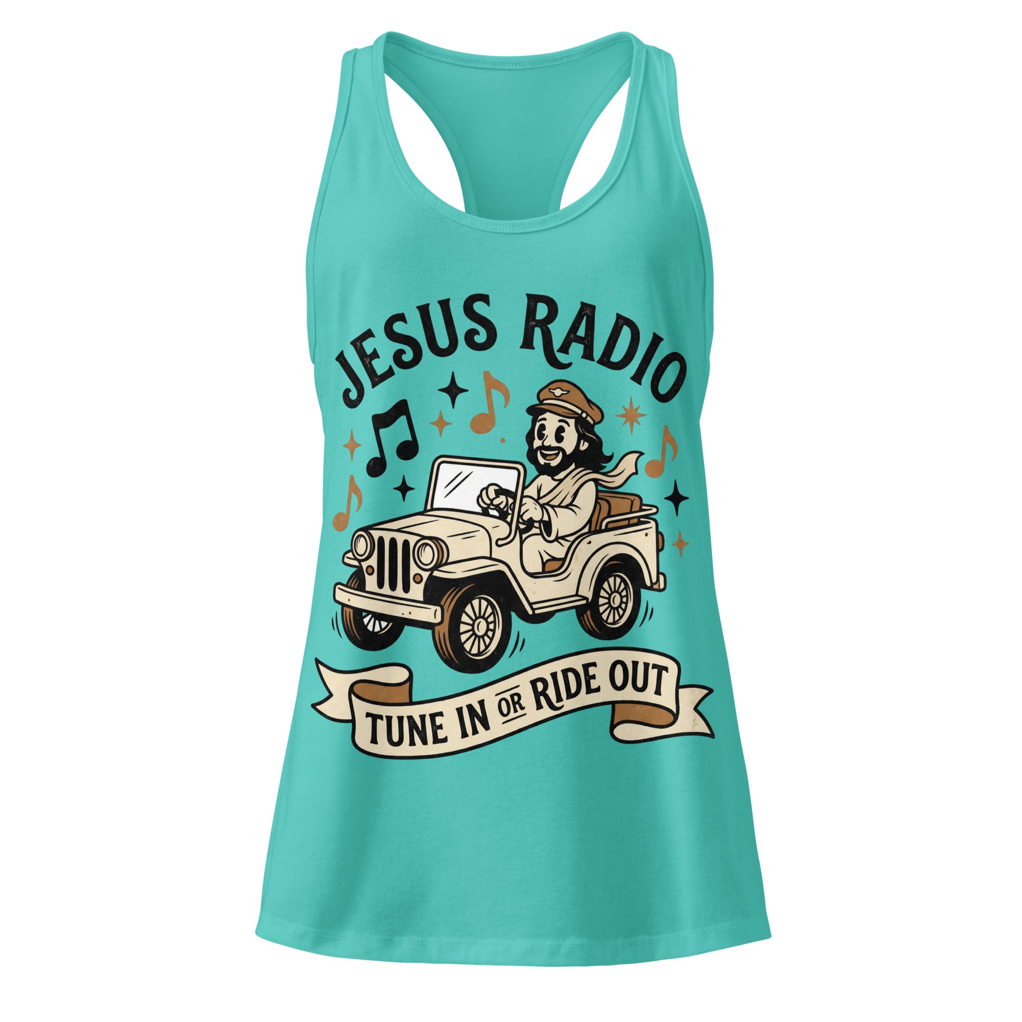 Women's Fitted Faith Racerback Tank | Seedandsoulful Breathable Jersey Top - Seedandsoulful