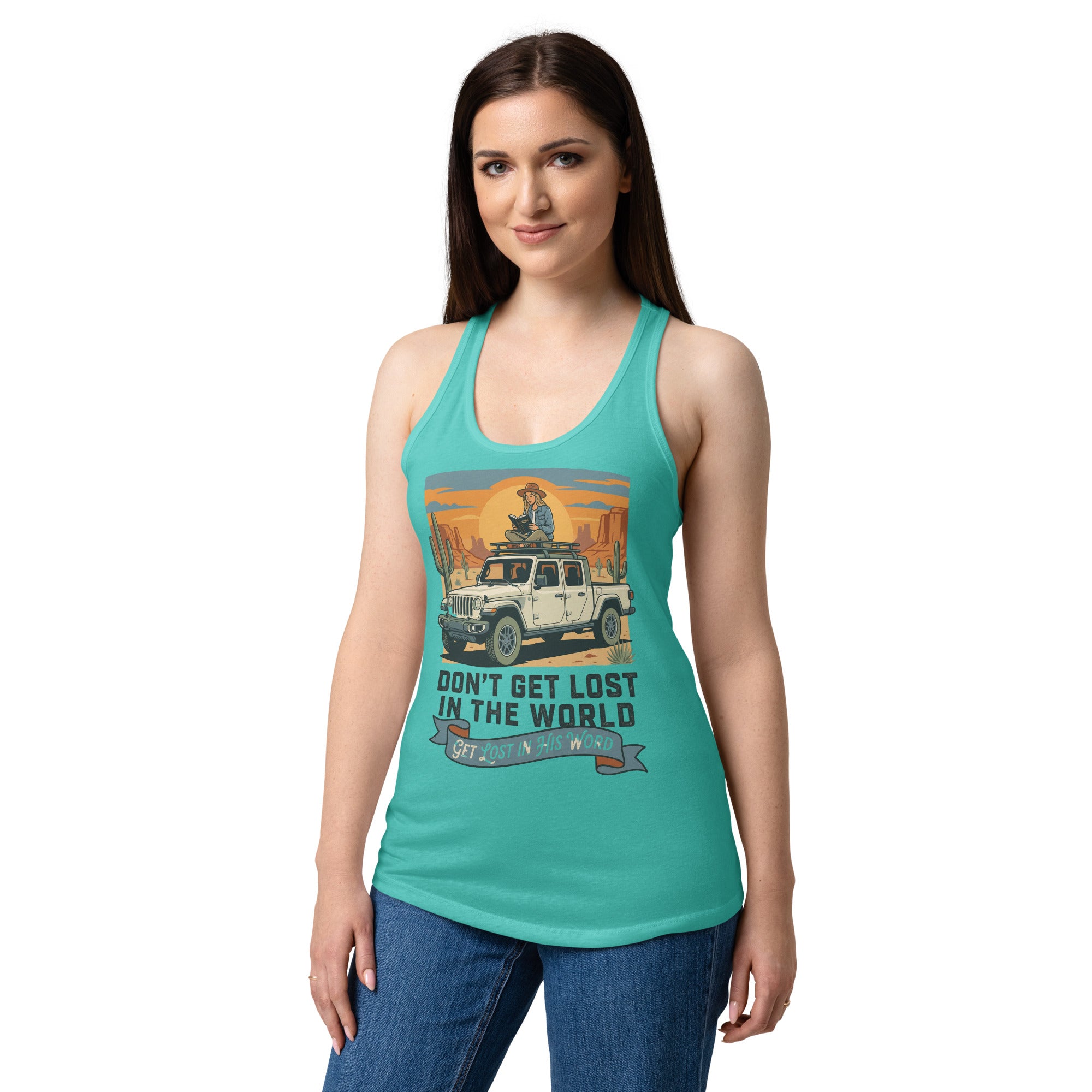 Women's Fitted Faith Racerback Tank | Seedandsoulful Cotton Blend Top - Seedandsoulful