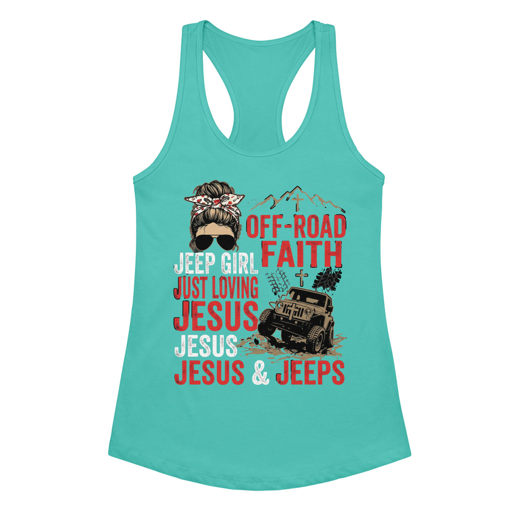Women's Fitted Faith Racerback Tank | Seedandsoulful Soft Cotton Blend - Seedandsoulful