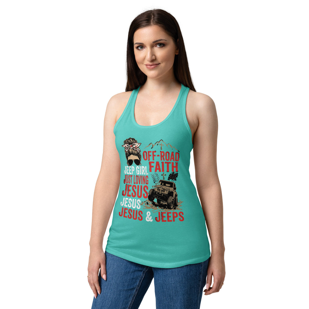 Women's Fitted Faith Racerback Tank | Seedandsoulful Soft Cotton Blend - Seedandsoulful