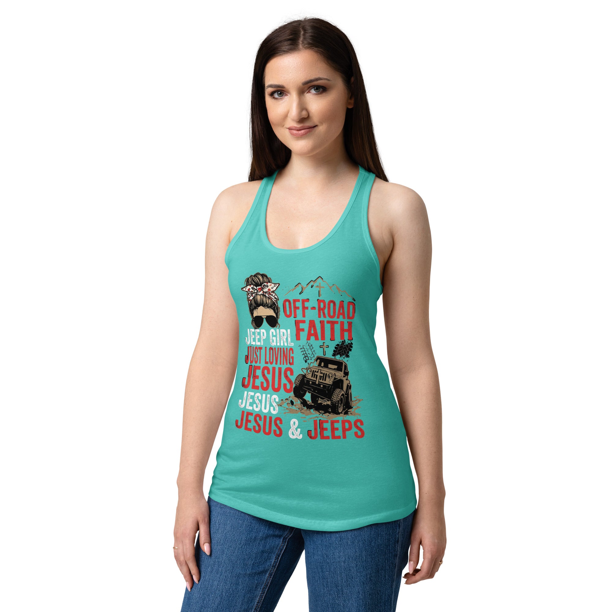 Women's Fitted Faith Racerback Tank | Seedandsoulful Soft Cotton Blend - Seedandsoulful