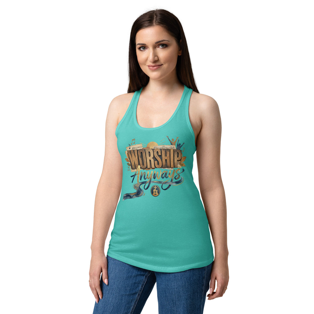 Women’s fitted racerback tank top - Seedandsoulful