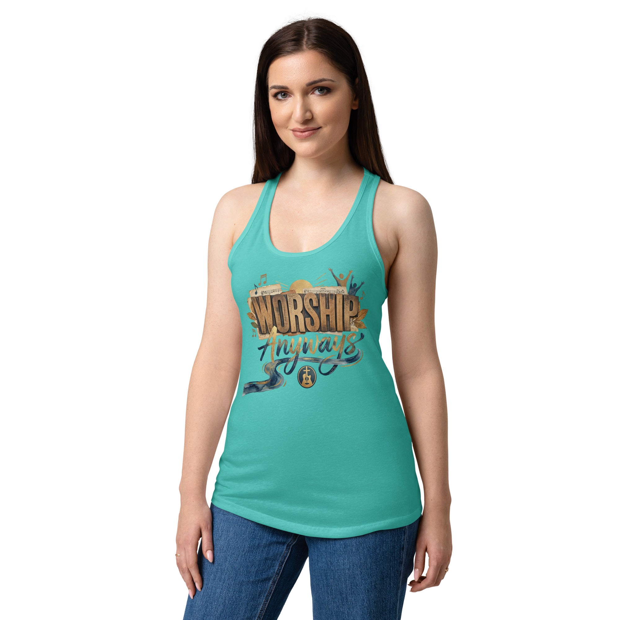 Women’s fitted racerback tank top - Seedandsoulful