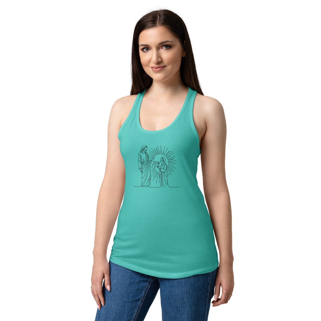Women’s fitted racerback tank top - Seedandsoulful