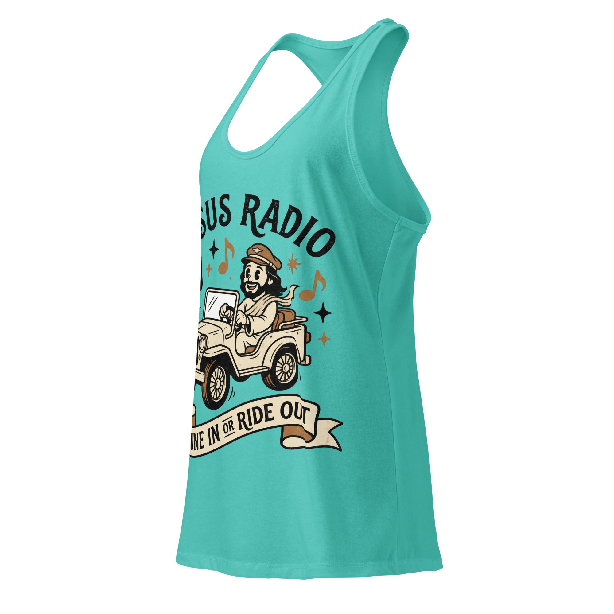Women's Fitted Faith Racerback Tank | Seedandsoulful Breathable Jersey Top - Seedandsoulful