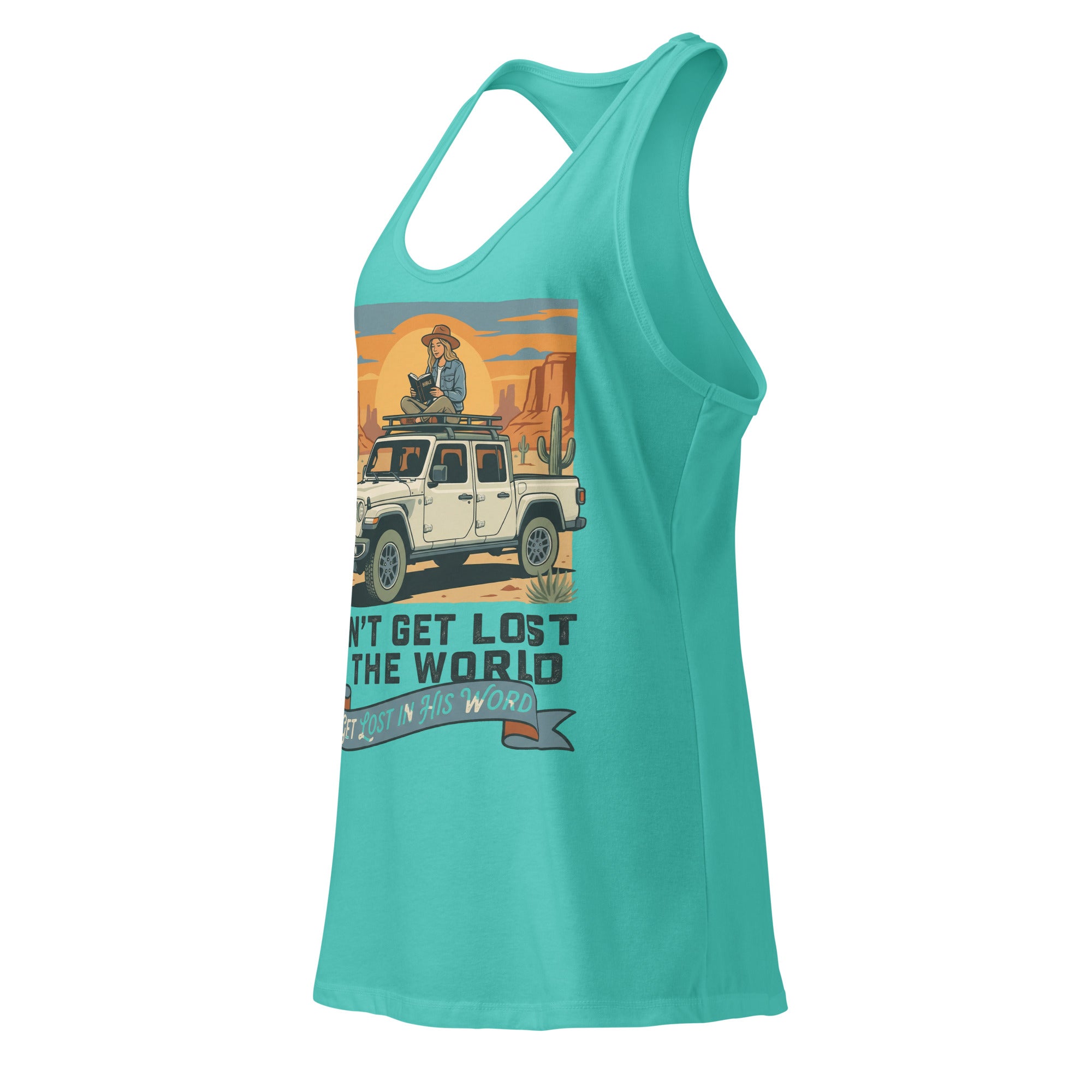Women's Fitted Faith Racerback Tank | Seedandsoulful Cotton Blend Top - Seedandsoulful