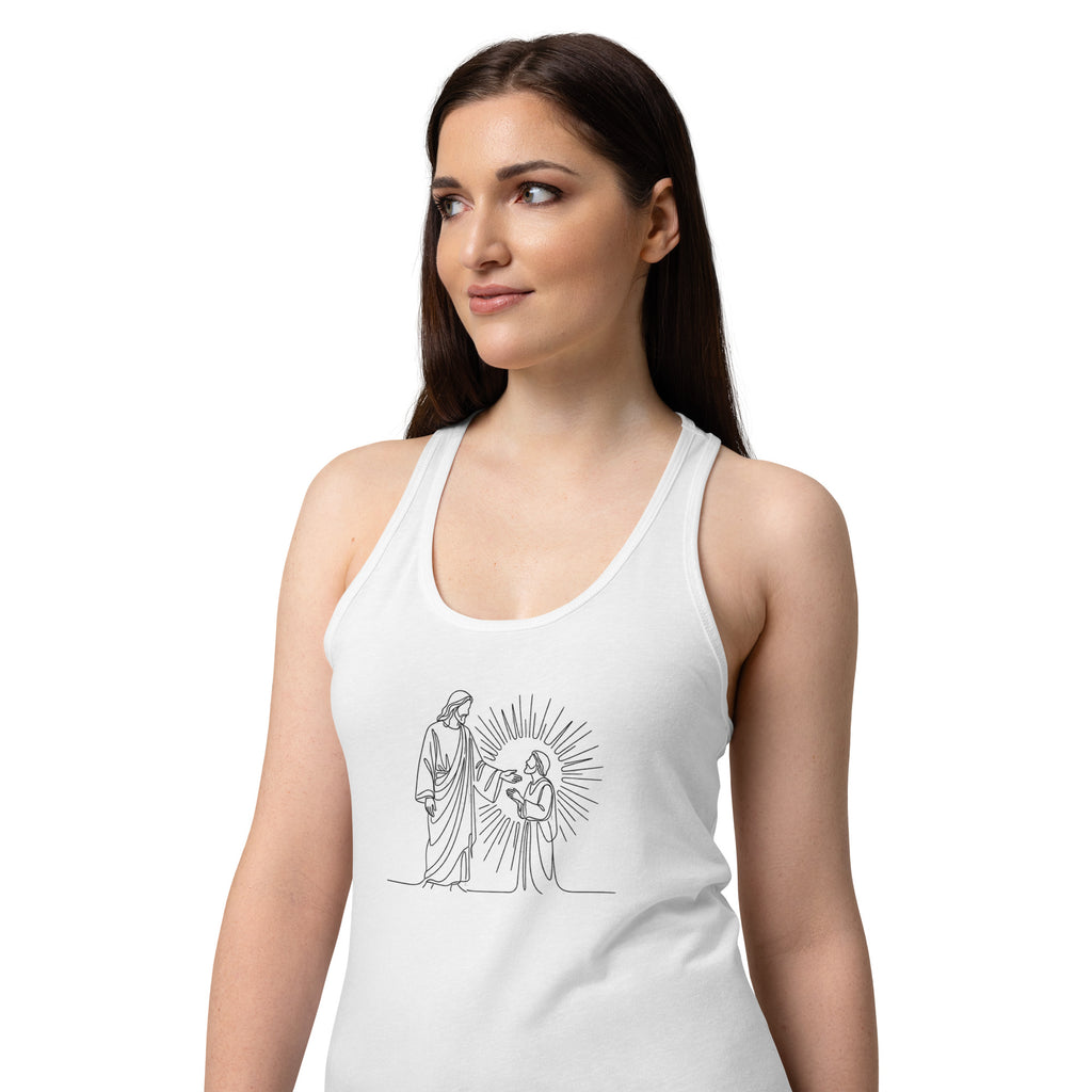 Women’s fitted racerback tank top - Seedandsoulful