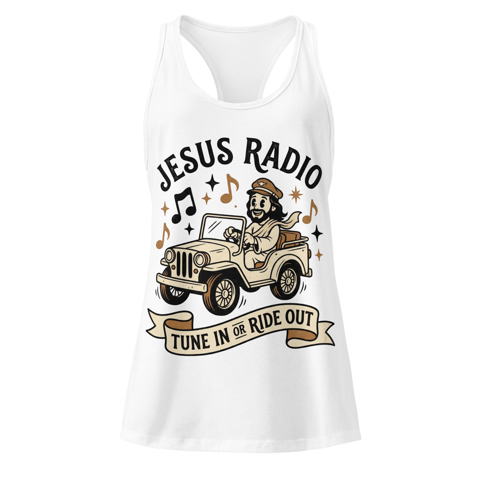 Women's Fitted Faith Racerback Tank | Seedandsoulful Breathable Jersey Top - Seedandsoulful