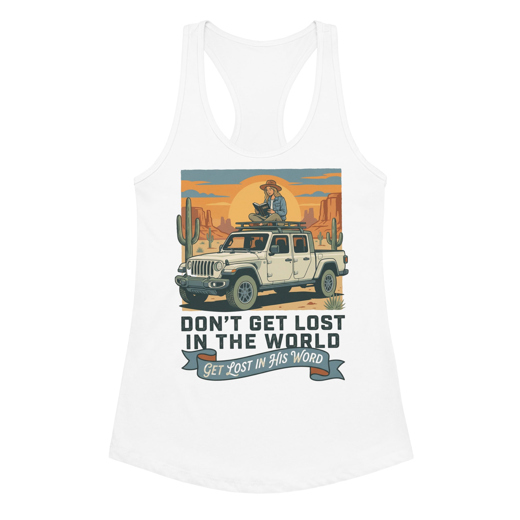 Women's Fitted Faith Racerback Tank | Seedandsoulful Cotton Blend Top - Seedandsoulful