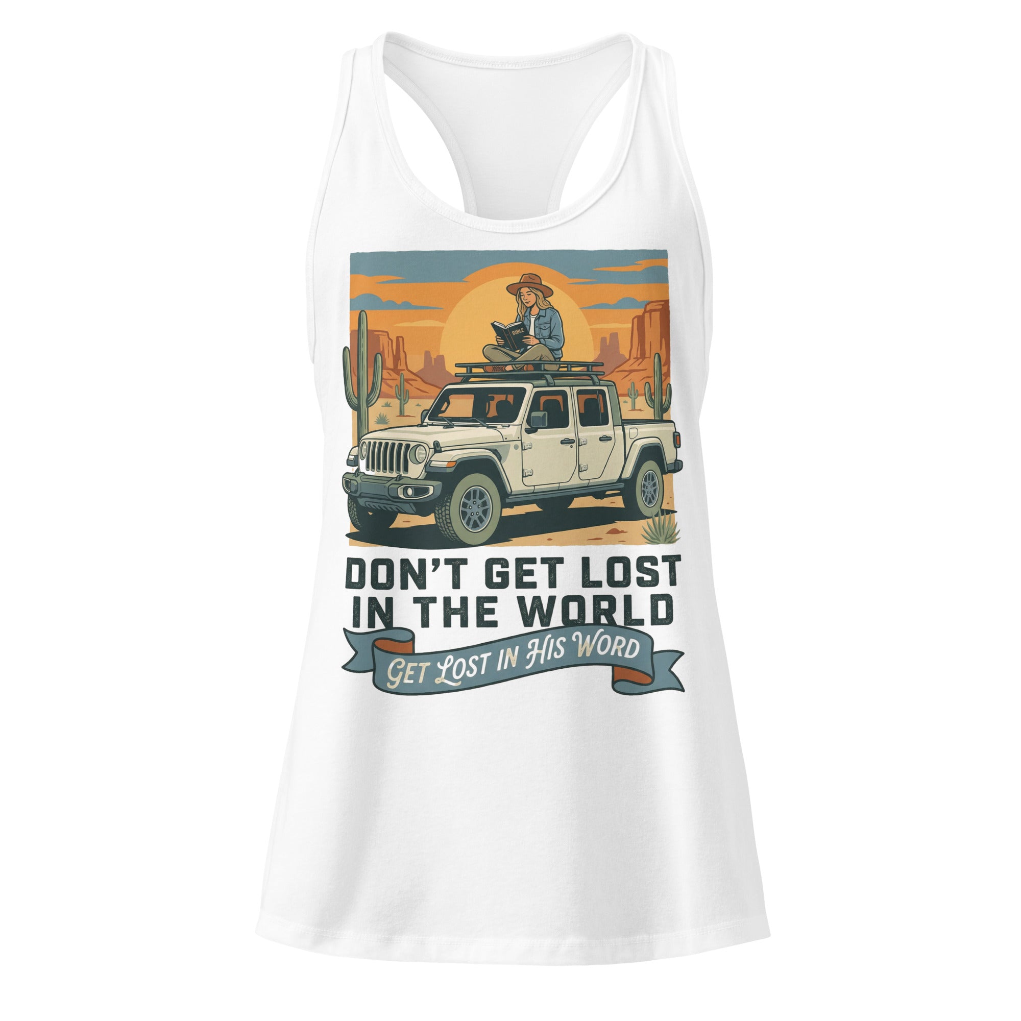 Women's Fitted Faith Racerback Tank | Seedandsoulful Cotton Blend Top - Seedandsoulful