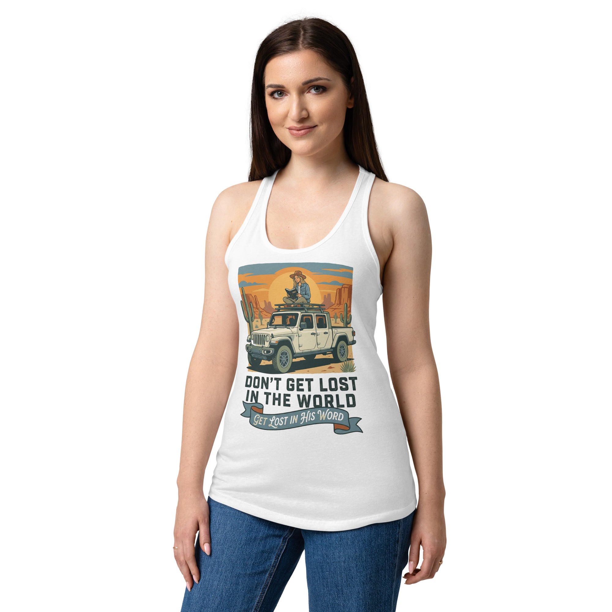 Women's Fitted Faith Racerback Tank | Seedandsoulful Cotton Blend Top - Seedandsoulful