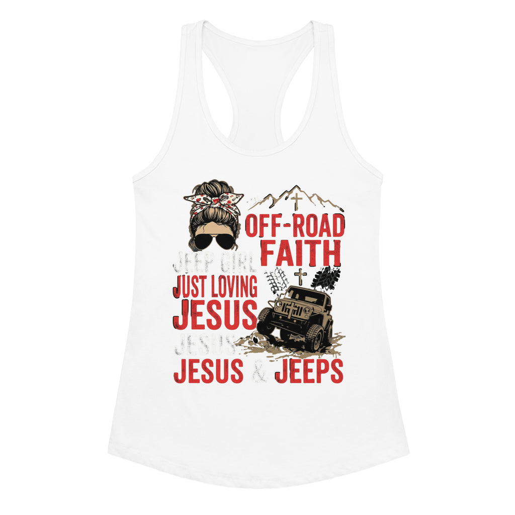 Women's Fitted Faith Racerback Tank | Seedandsoulful Soft Cotton Blend - Seedandsoulful