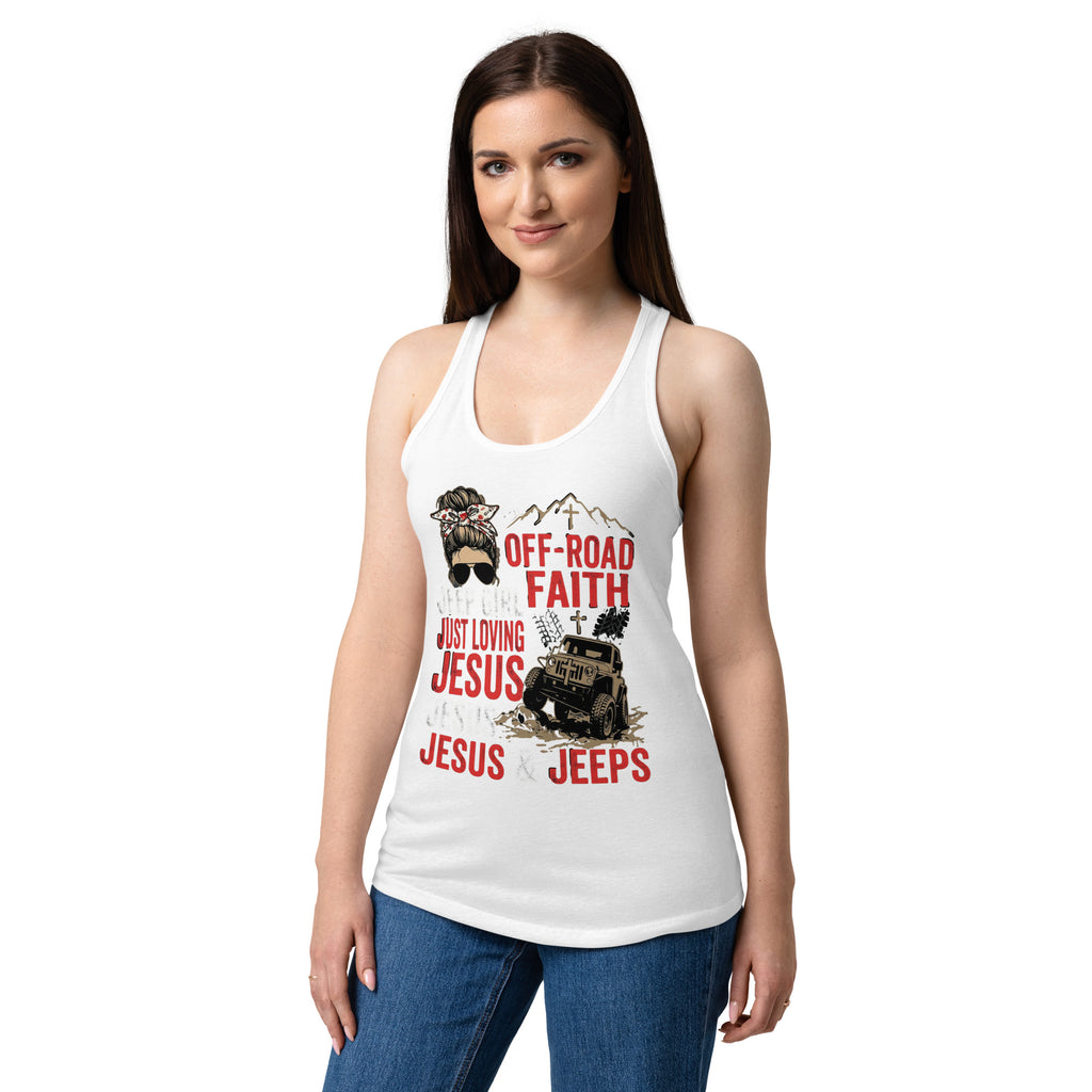 Women's Fitted Faith Racerback Tank | Seedandsoulful Soft Cotton Blend - Seedandsoulful
