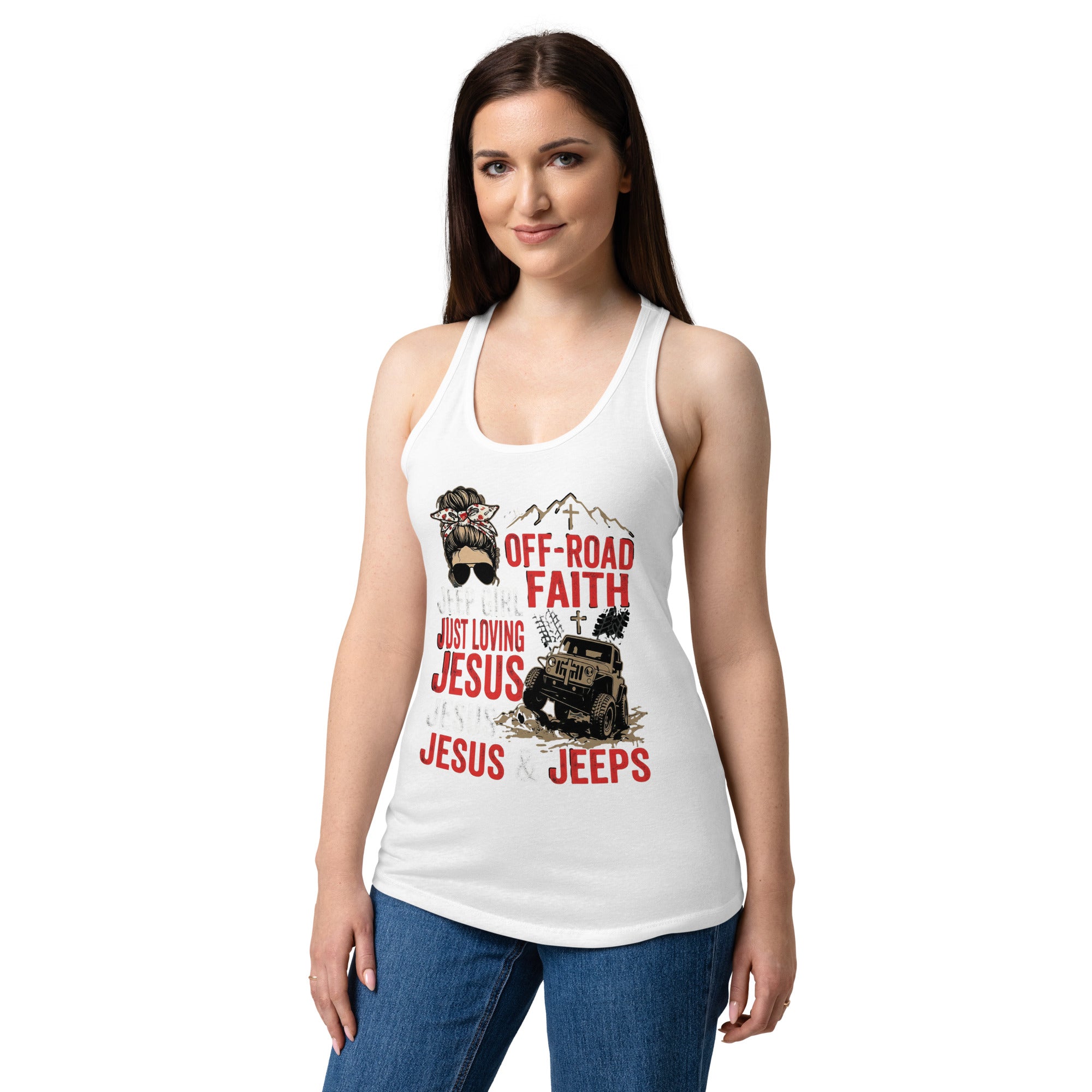 Women's Fitted Faith Racerback Tank | Seedandsoulful Soft Cotton Blend - Seedandsoulful