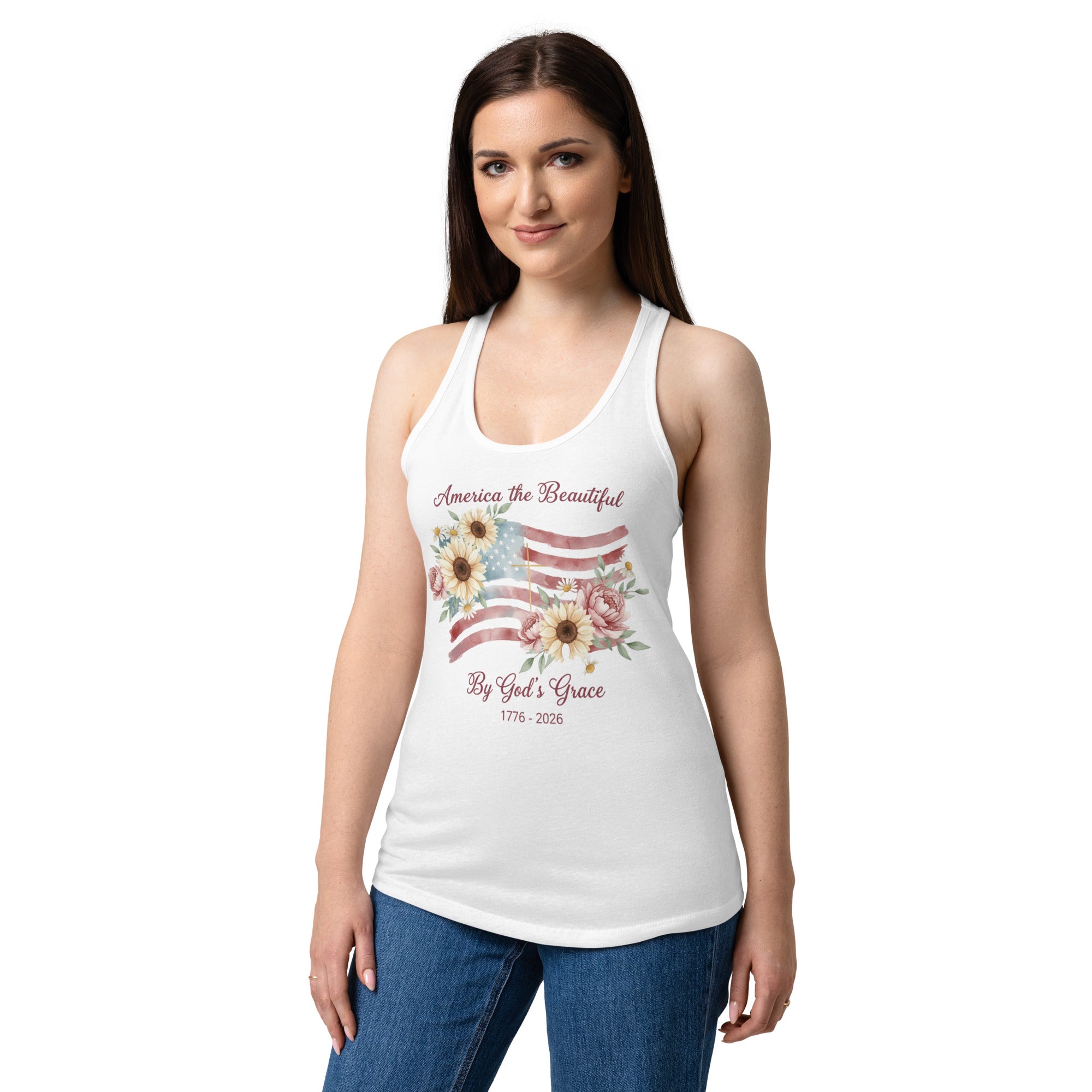 Women’s fitted racerback tank top - Seedandsoulful