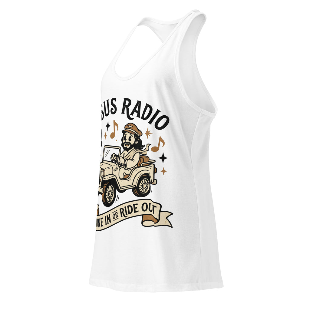Women's Fitted Faith Racerback Tank | Seedandsoulful Breathable Jersey Top - Seedandsoulful