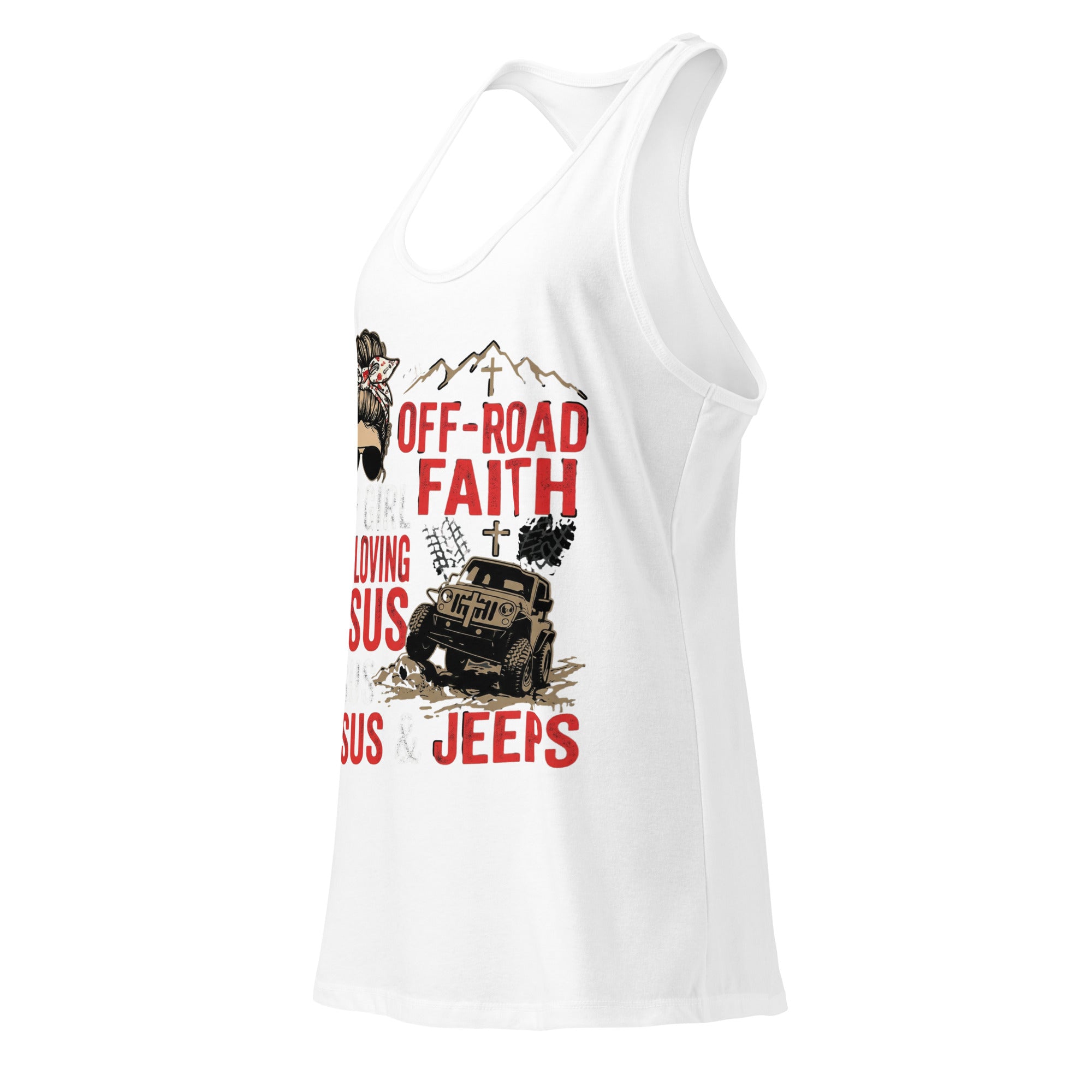 Women's Fitted Faith Racerback Tank | Seedandsoulful Soft Cotton Blend - Seedandsoulful