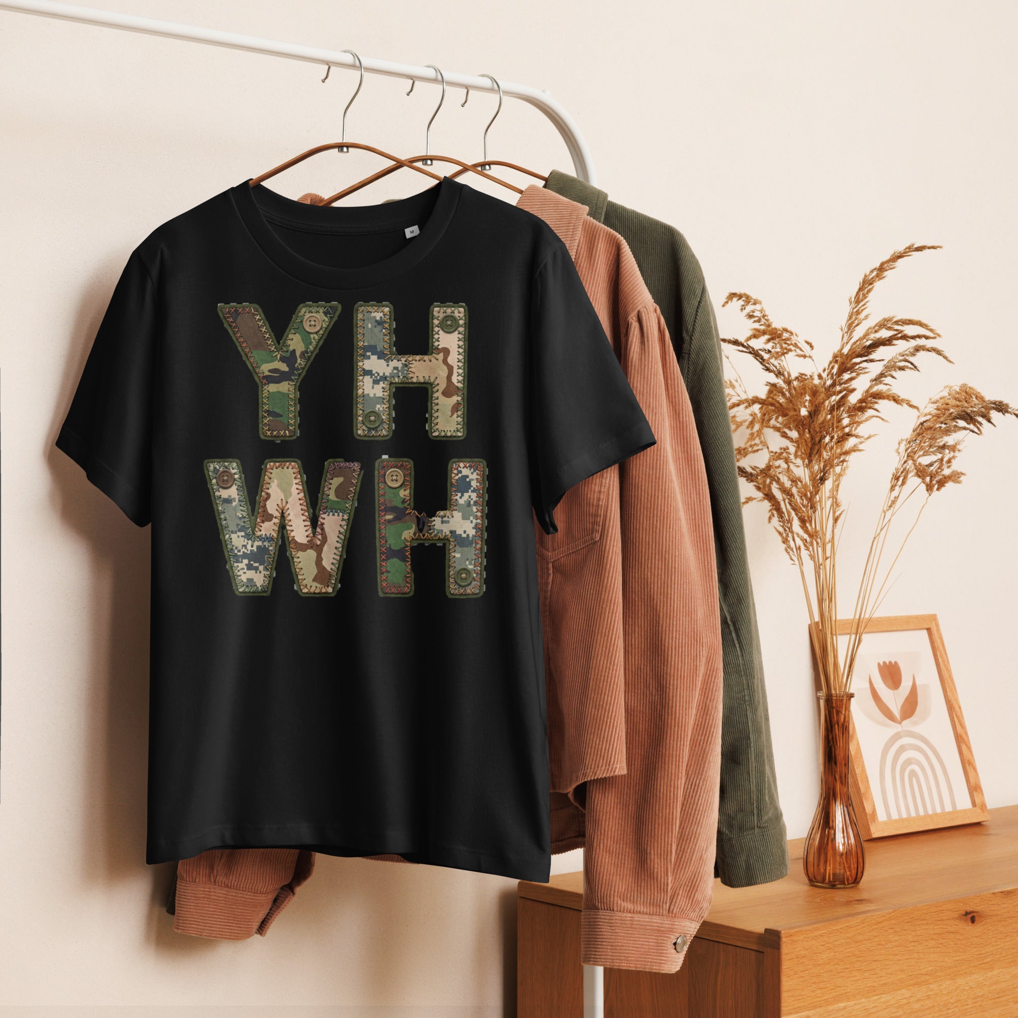 Women’s organic ribbed neck t-shirt yhwh - Seedandsoulful