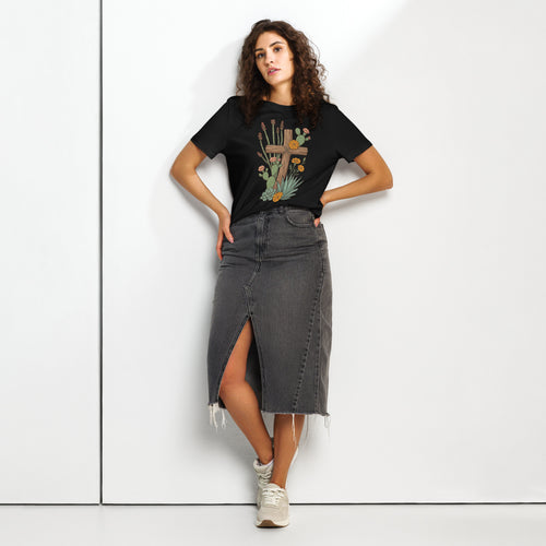 Women’s organic ribbed neck t-shirt - Seedandsoulful