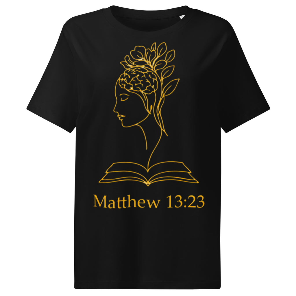 Matthew 13:23 Women’s organic ribbed neck t-shirt - Seedandsoulful