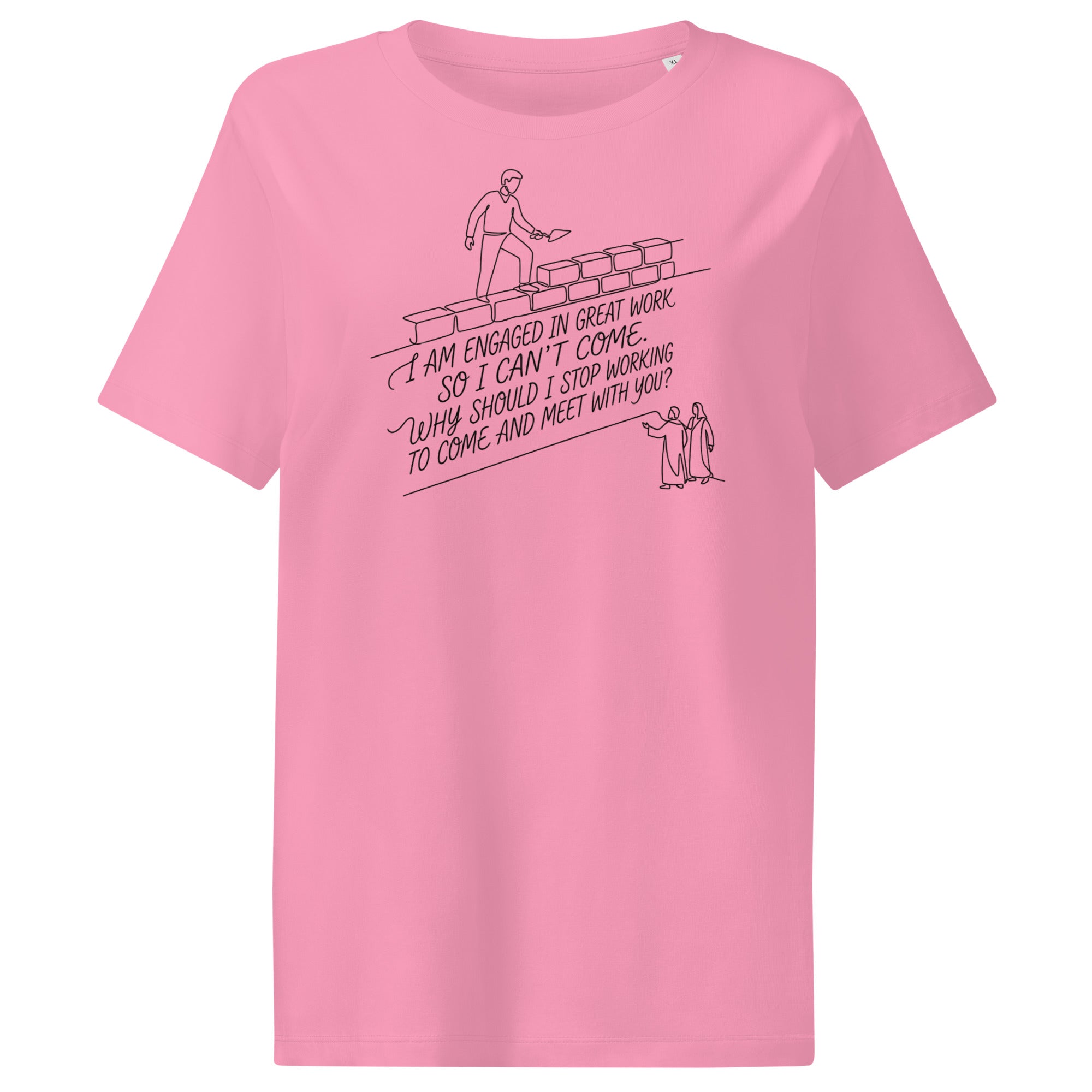 Nehemiah 6:3 Women’s organic ribbed neck t-shirt - Seedandsoulful