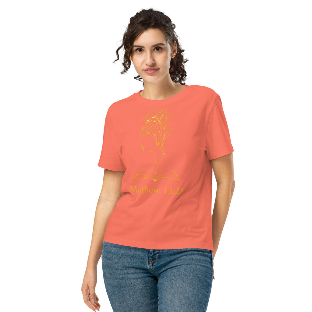 Matthew 13:23 Women’s organic ribbed neck t-shirt - Seedandsoulful