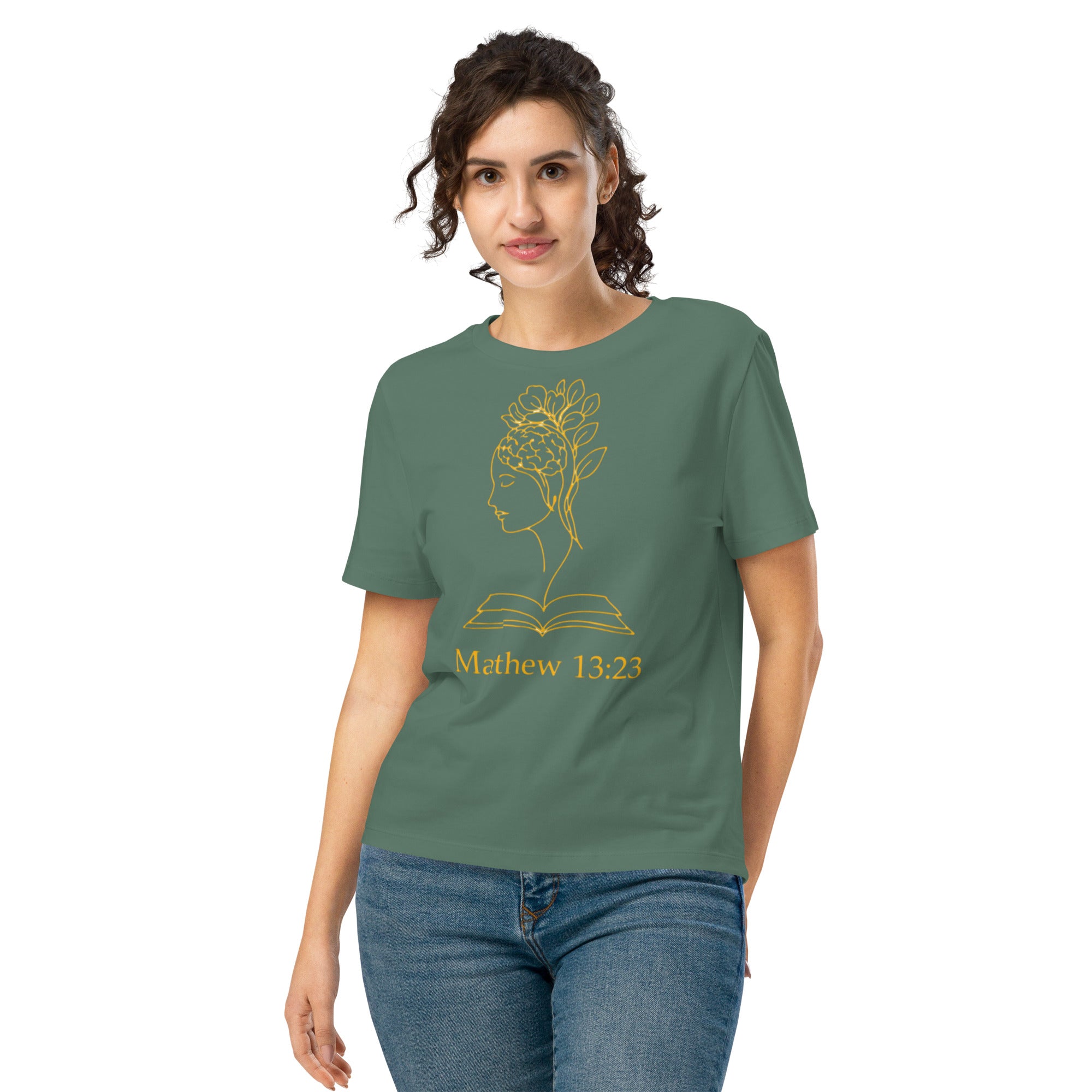 Matthew 13:23 Women’s organic ribbed neck t-shirt - Seedandsoulful