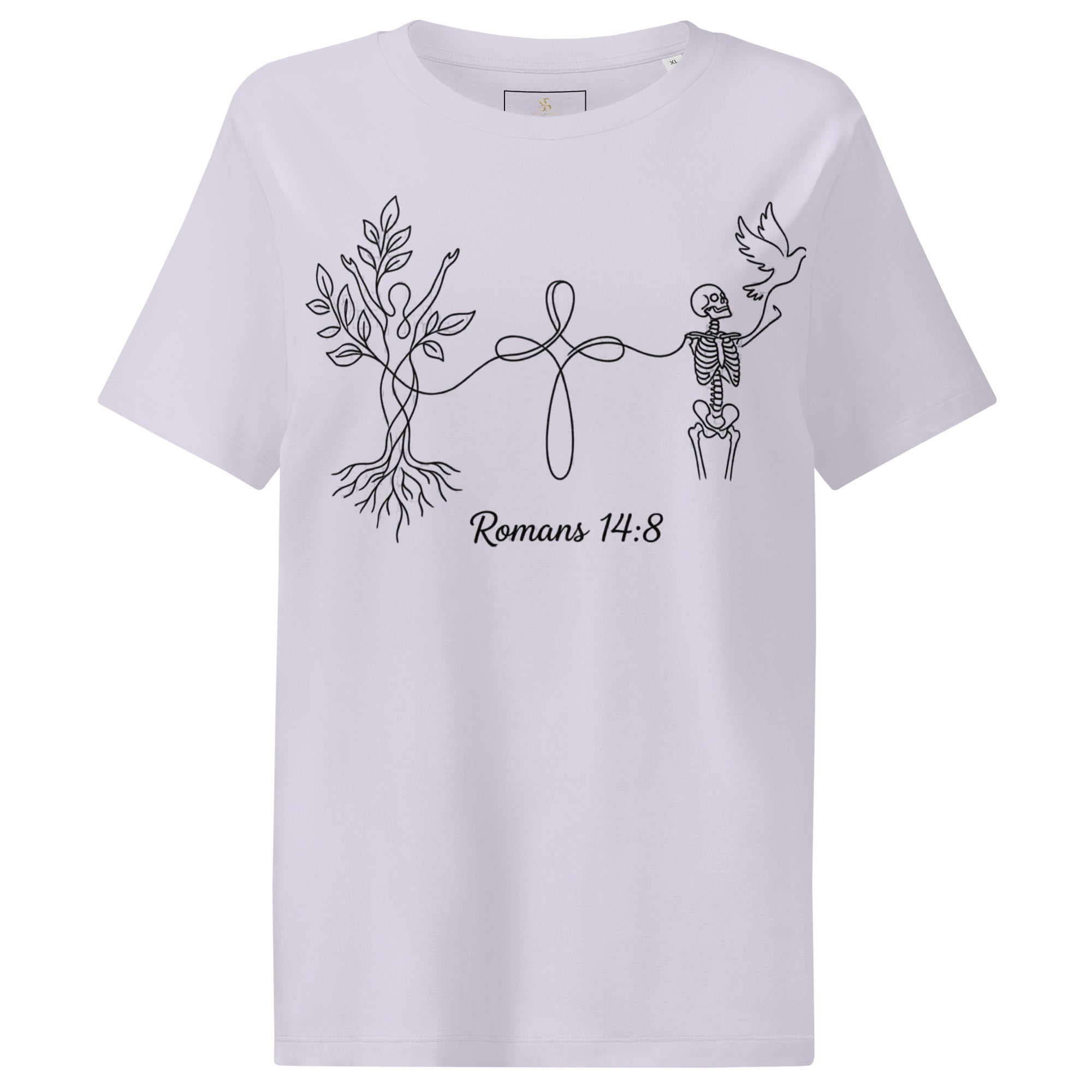 Women’s organic ribbed neck Romans 14:8 t-shirt - Seedandsoulful