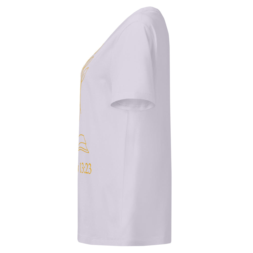 Matthew 13:23 Women’s organic ribbed neck t-shirt - Seedandsoulful