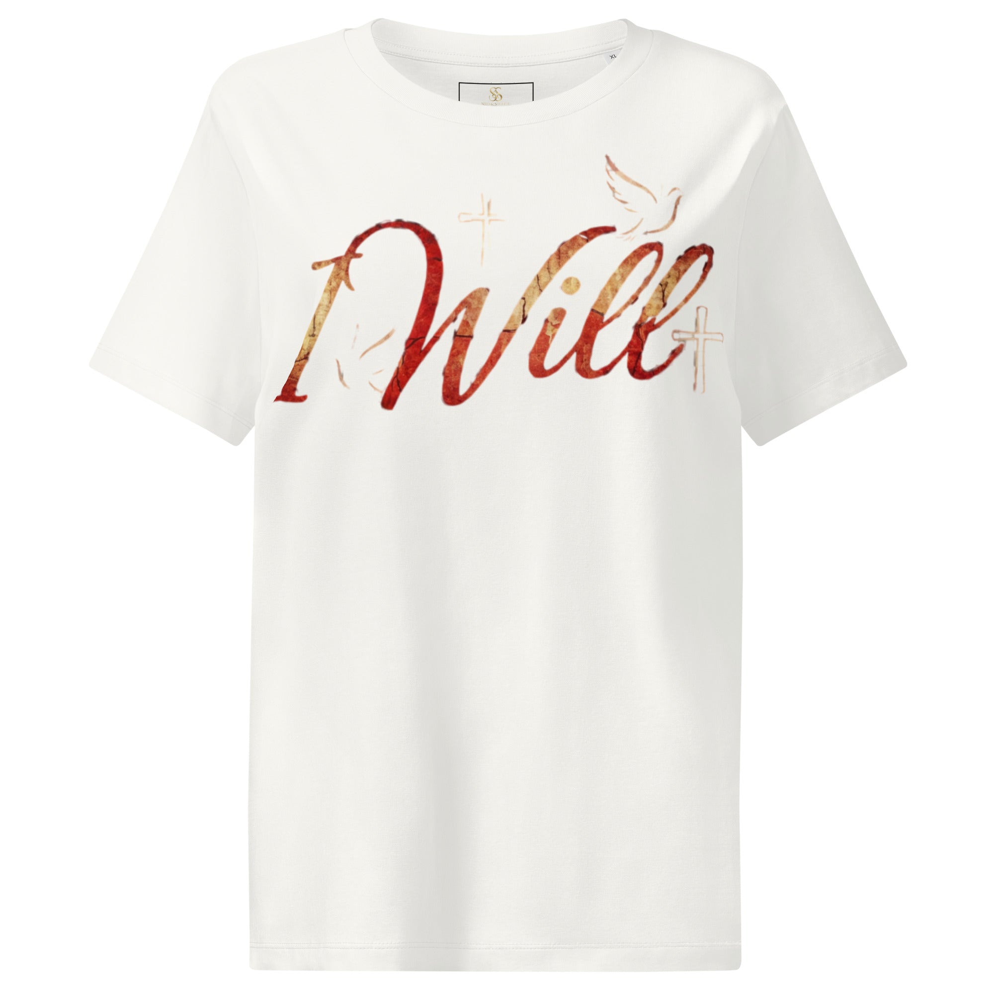 Women’s organic ribbed neck t-shirt I Will - Seedandsoulful