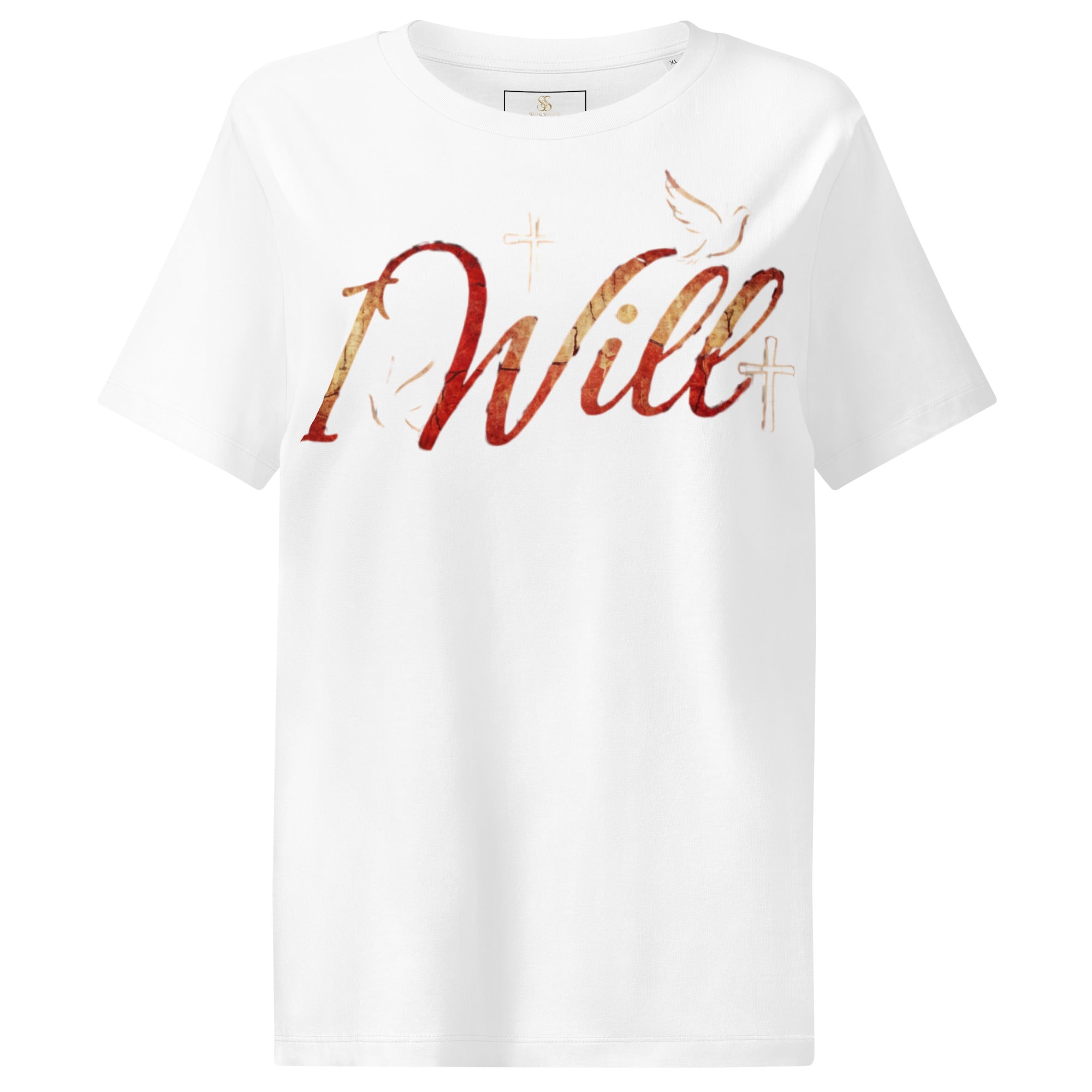 Women’s organic ribbed neck t-shirt I Will - Seedandsoulful