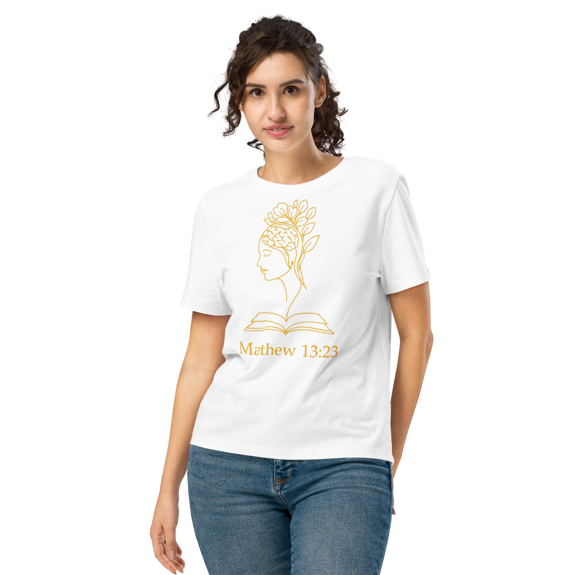 Matthew 13:23 Women’s organic ribbed neck t-shirt - Seedandsoulful