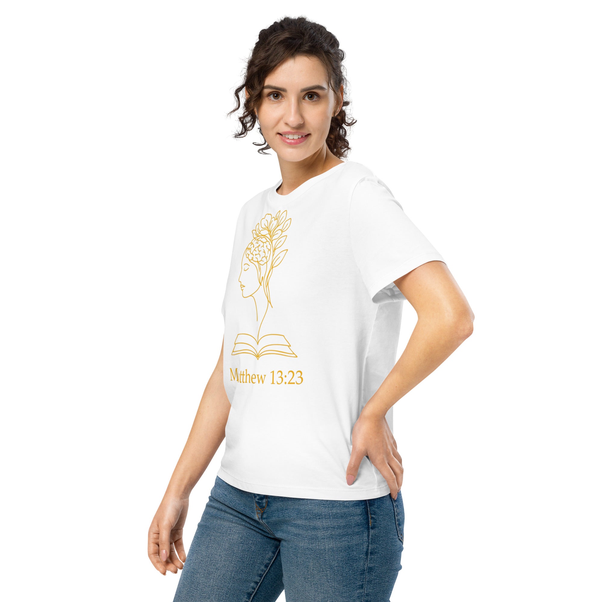 Matthew 13:23 Women’s organic ribbed neck t-shirt - Seedandsoulful