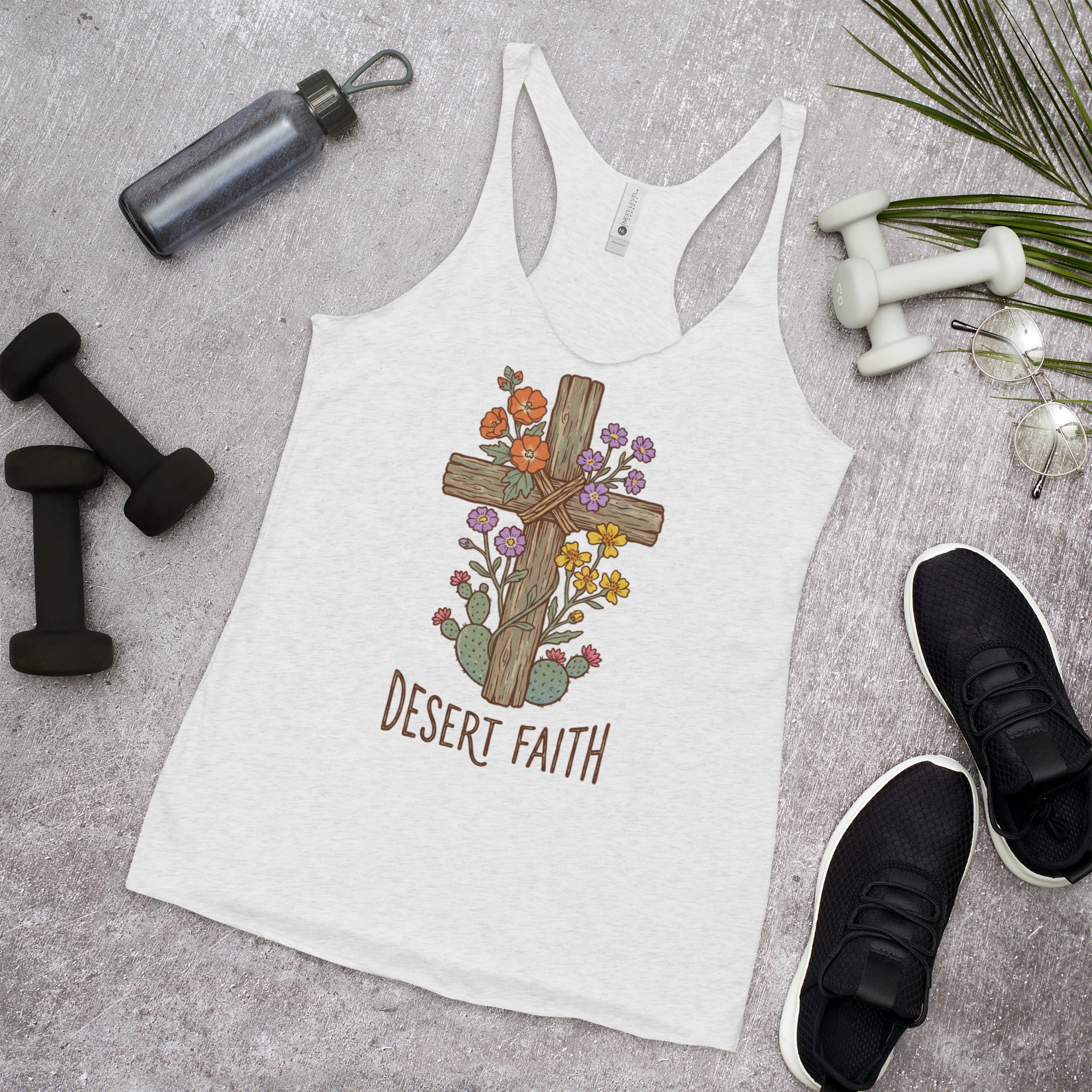 Women's Faith Racerback Tank | Comfortable Activewear for Believers - Seedandsoulful