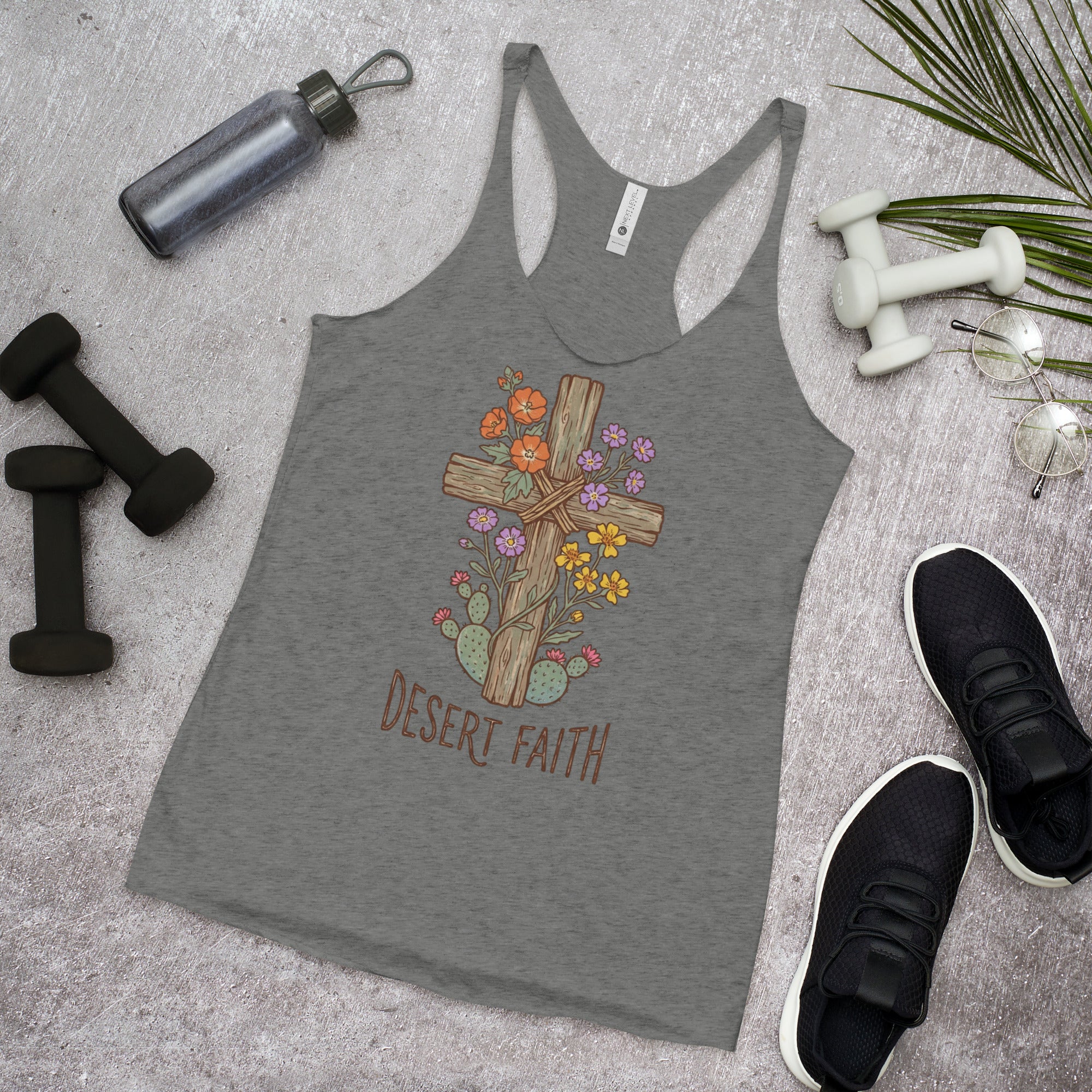 Women's Faith Racerback Tank | Comfortable Activewear for Believers - Seedandsoulful