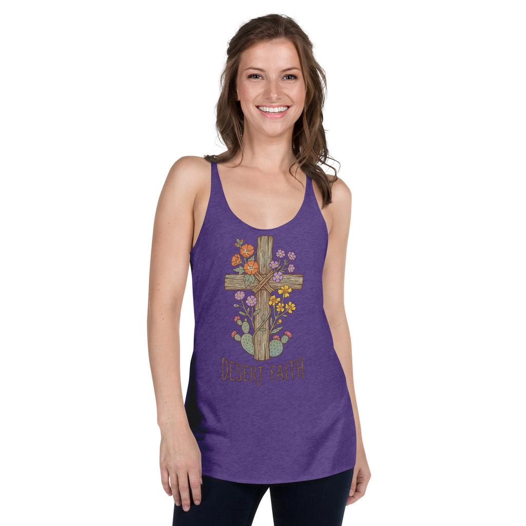 Women's Faith Racerback Tank | Comfortable Activewear for Believers - Seedandsoulful