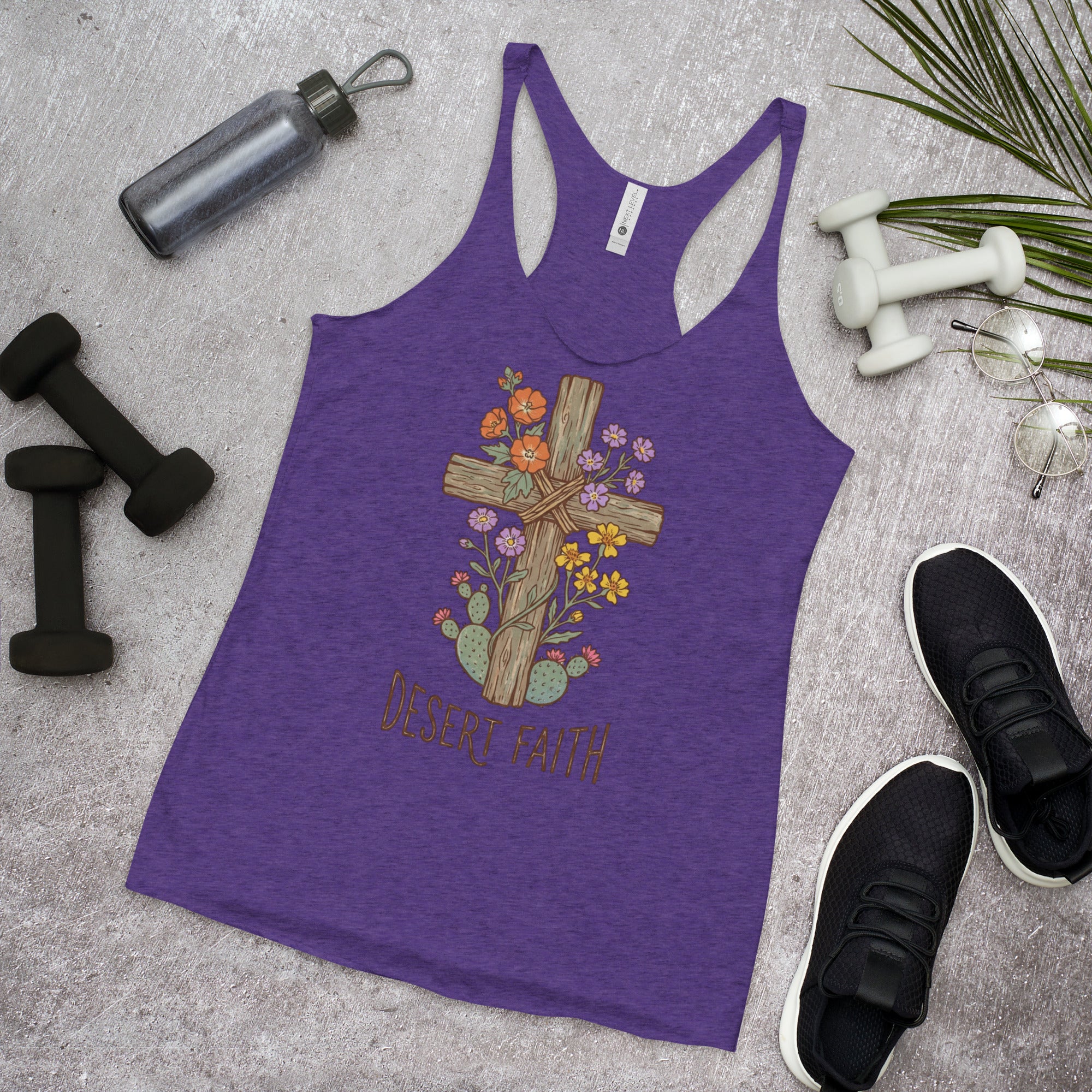 Women's Faith Racerback Tank | Comfortable Activewear for Believers - Seedandsoulful