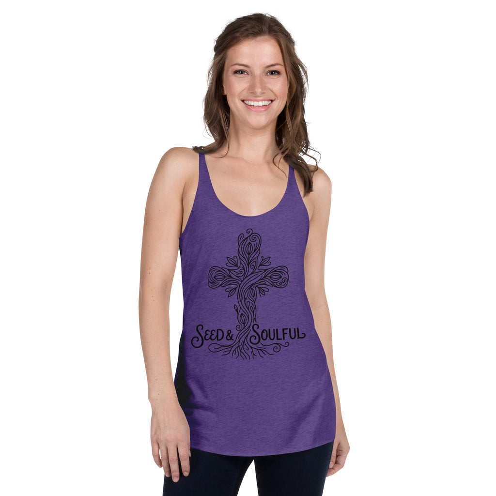 Women's Faith Racerback Tank | Soft Tri - Blend Active Top - Seedandsoulful