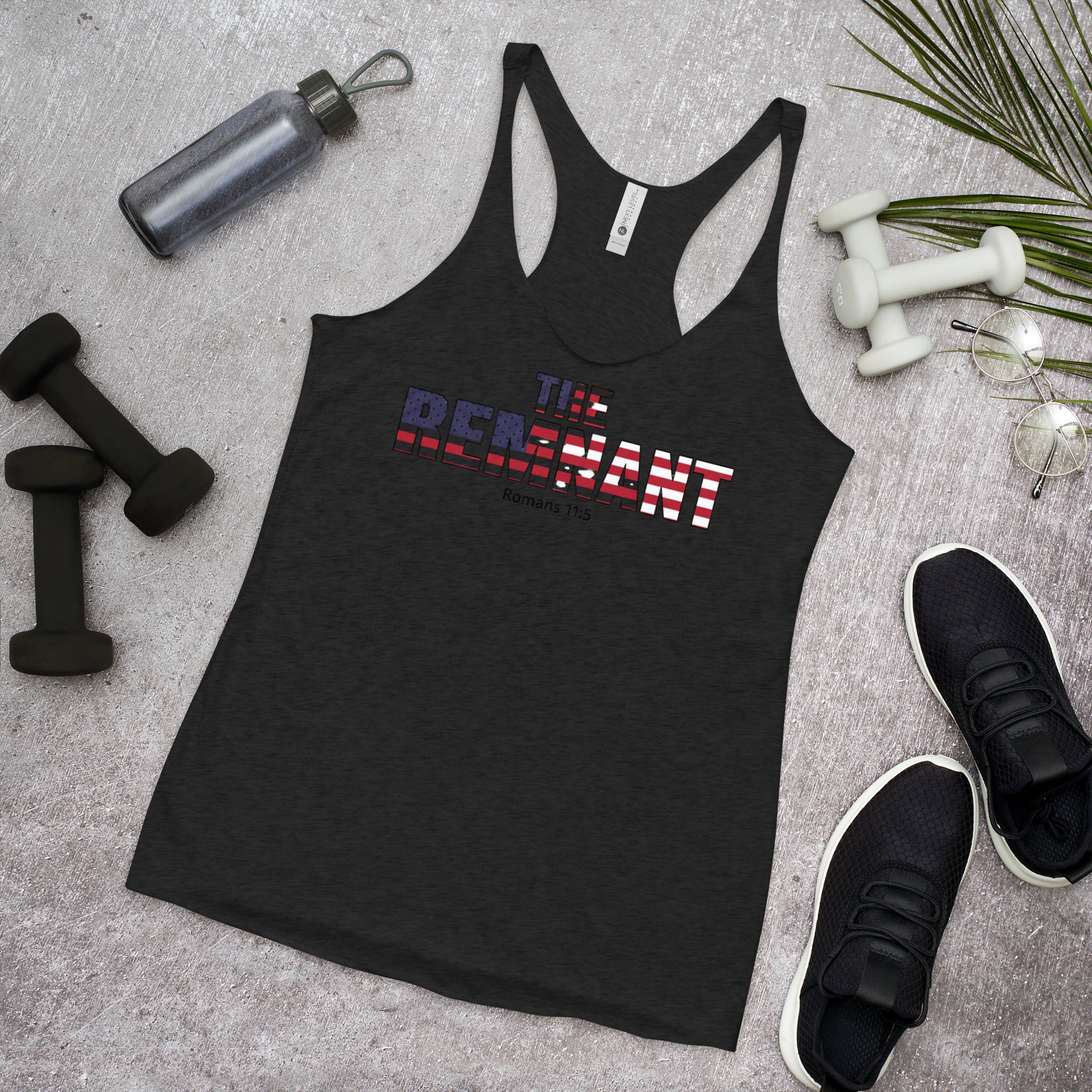 The Remnant Women's Racerback Tank | Romans 11:5 Patriotic Christian Apparel - Seedandsoulful