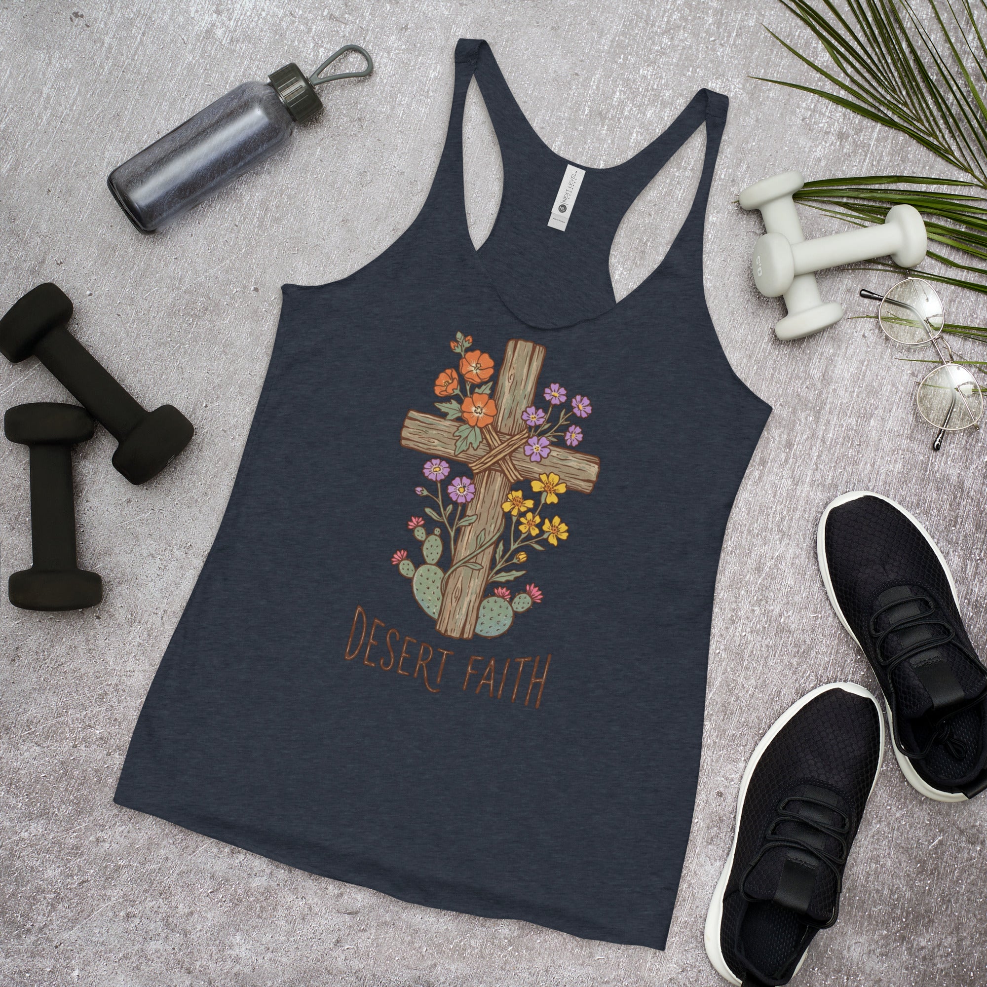Women's Faith Racerback Tank | Comfortable Activewear for Believers - Seedandsoulful